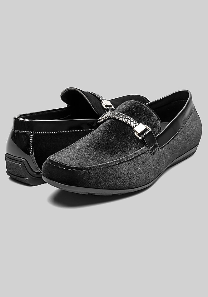 Stacy Adams Sheridan Velour Moc Toe Bit Loafers - Mens Clothing
