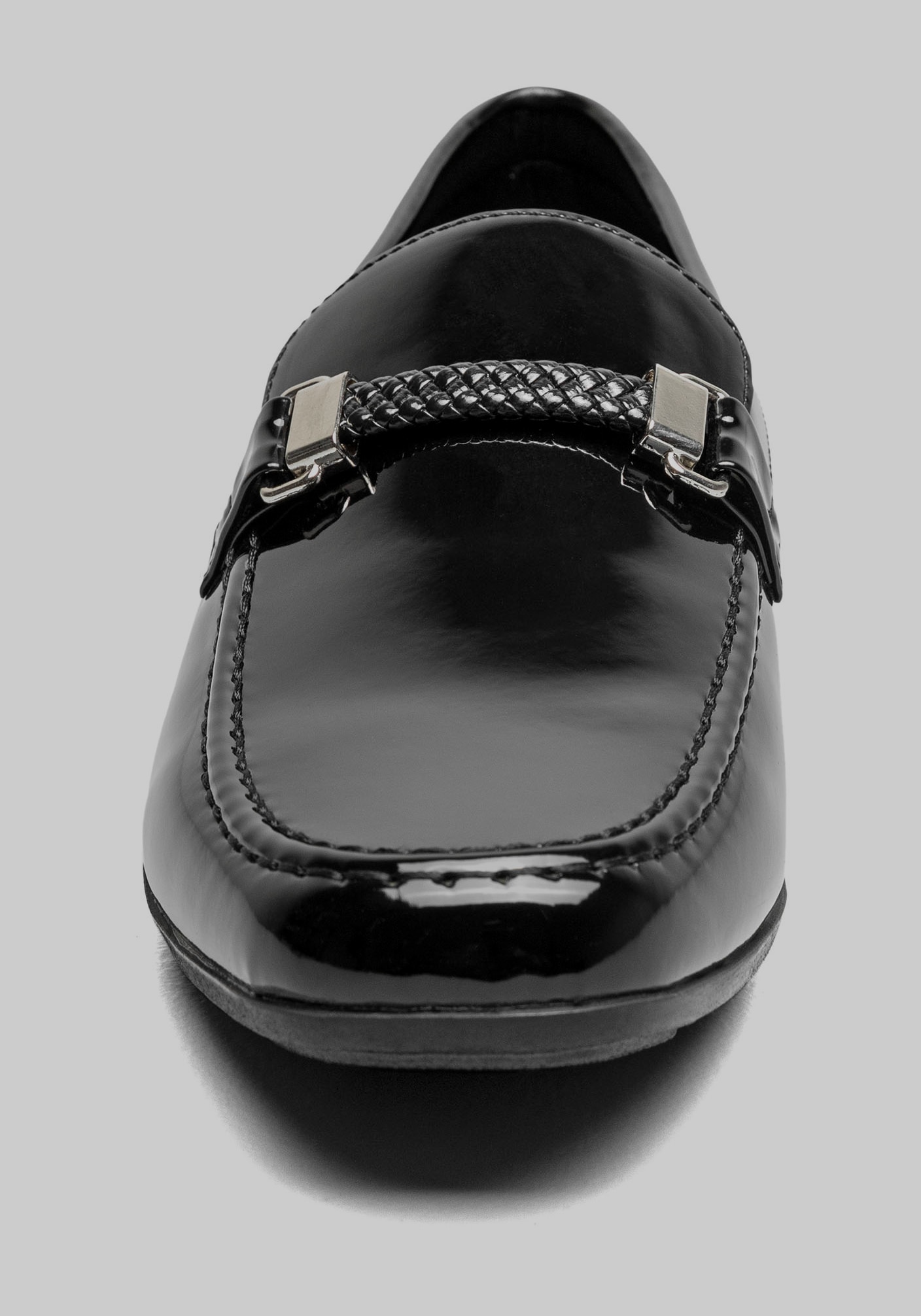 Stacy Adams Sheridan Patent Leather Moc Toe Bit Loafers