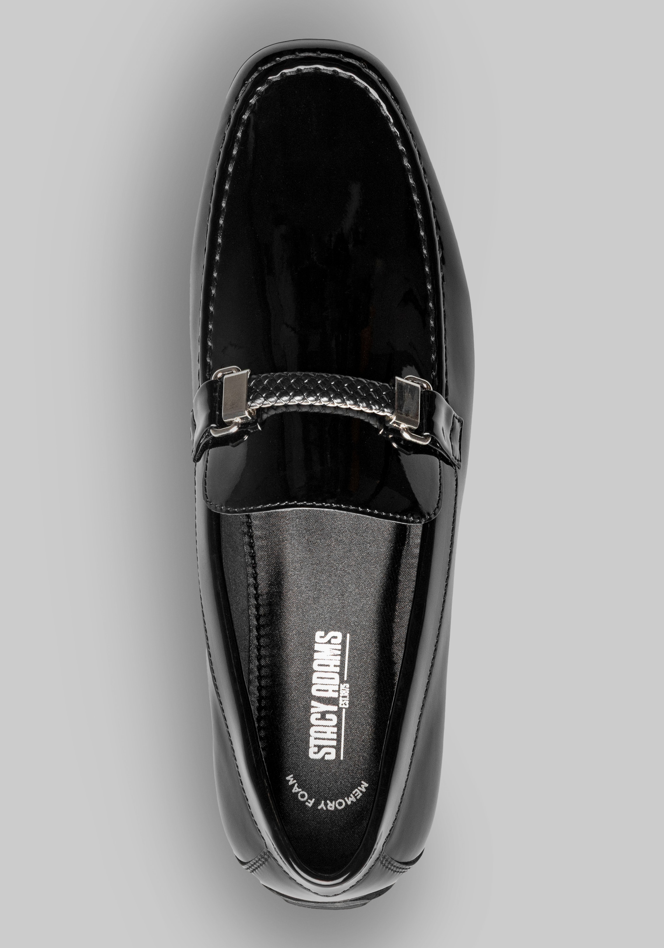 Stacy Adams Sheridan Patent Leather Moc Toe Bit Loafers