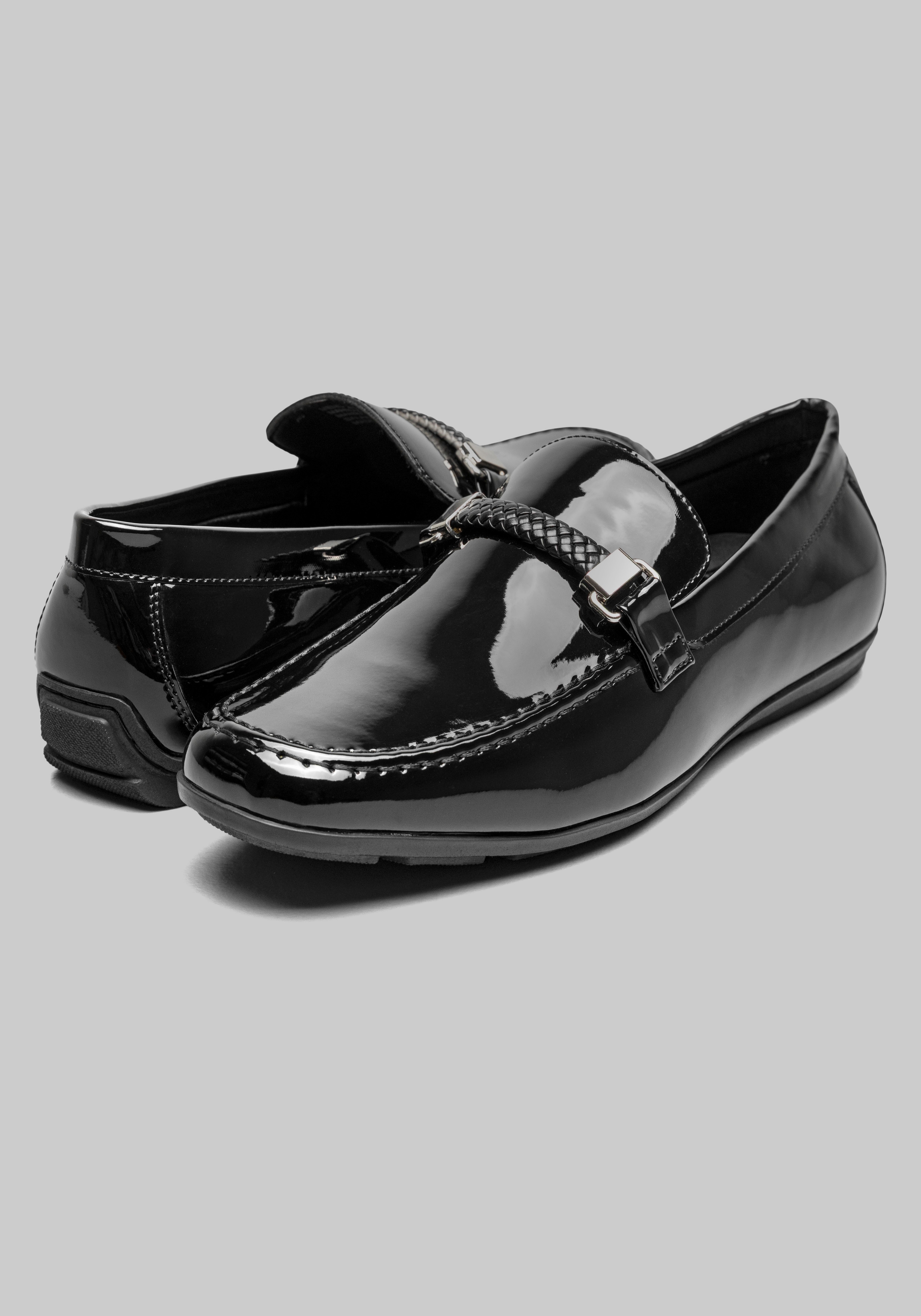 Stacy Adams Sheridan Patent Leather Moc Toe Bit Loafers