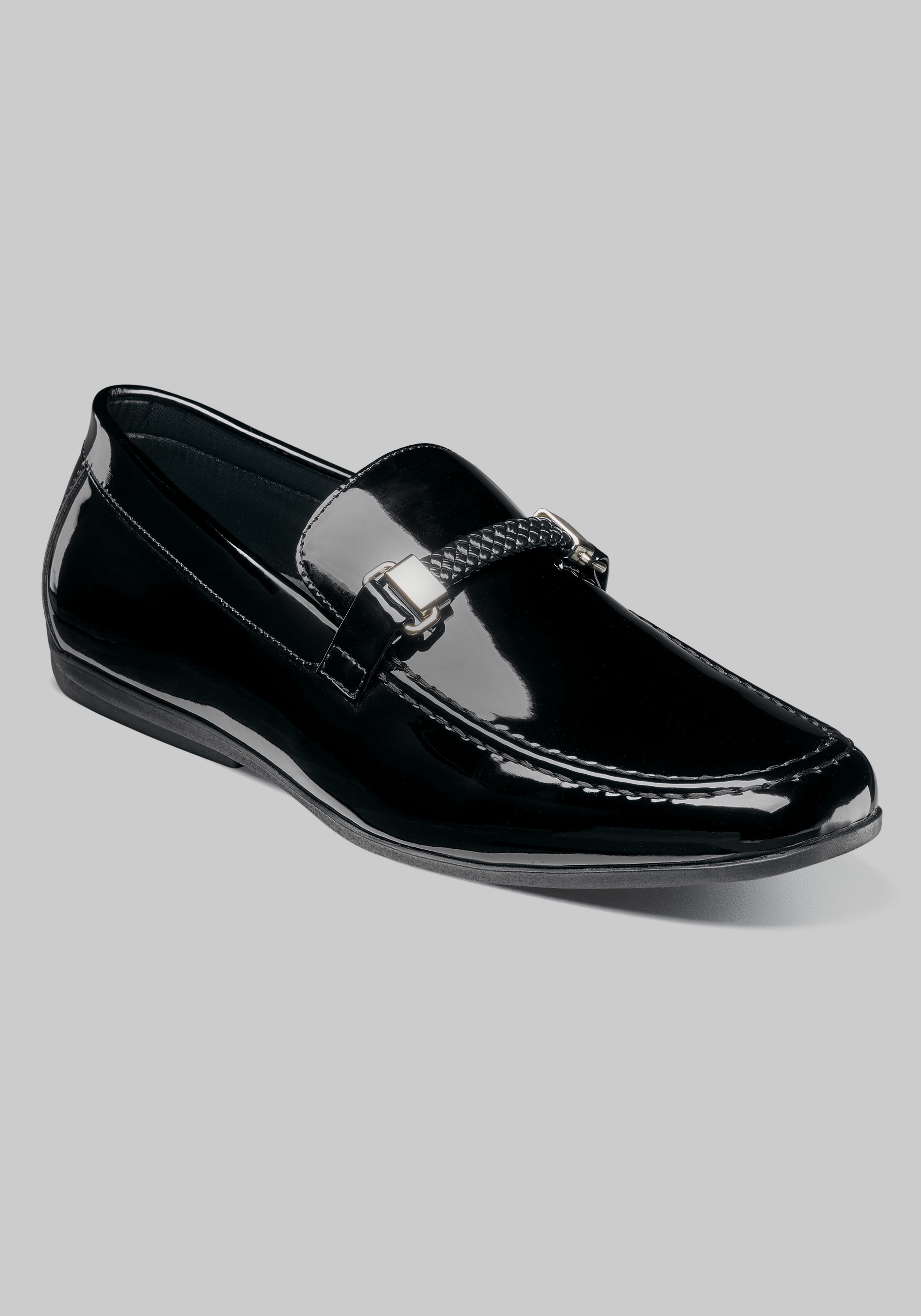 Stacy Adams Sheridan Patent Leather Moc Toe Bit Loafers