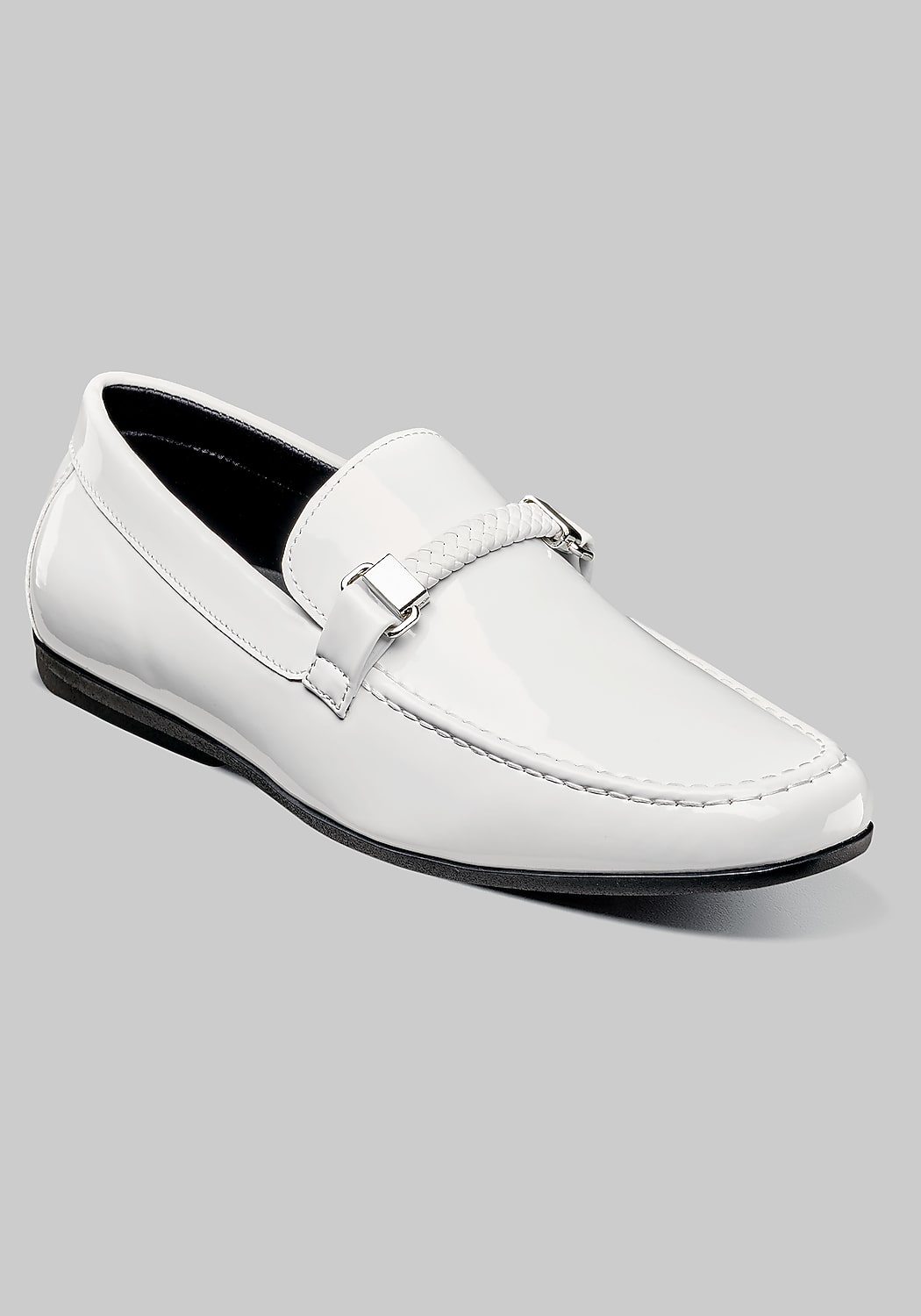 Stacy Adams Sheridan Patent Leather Moc Toe Bit Loafers