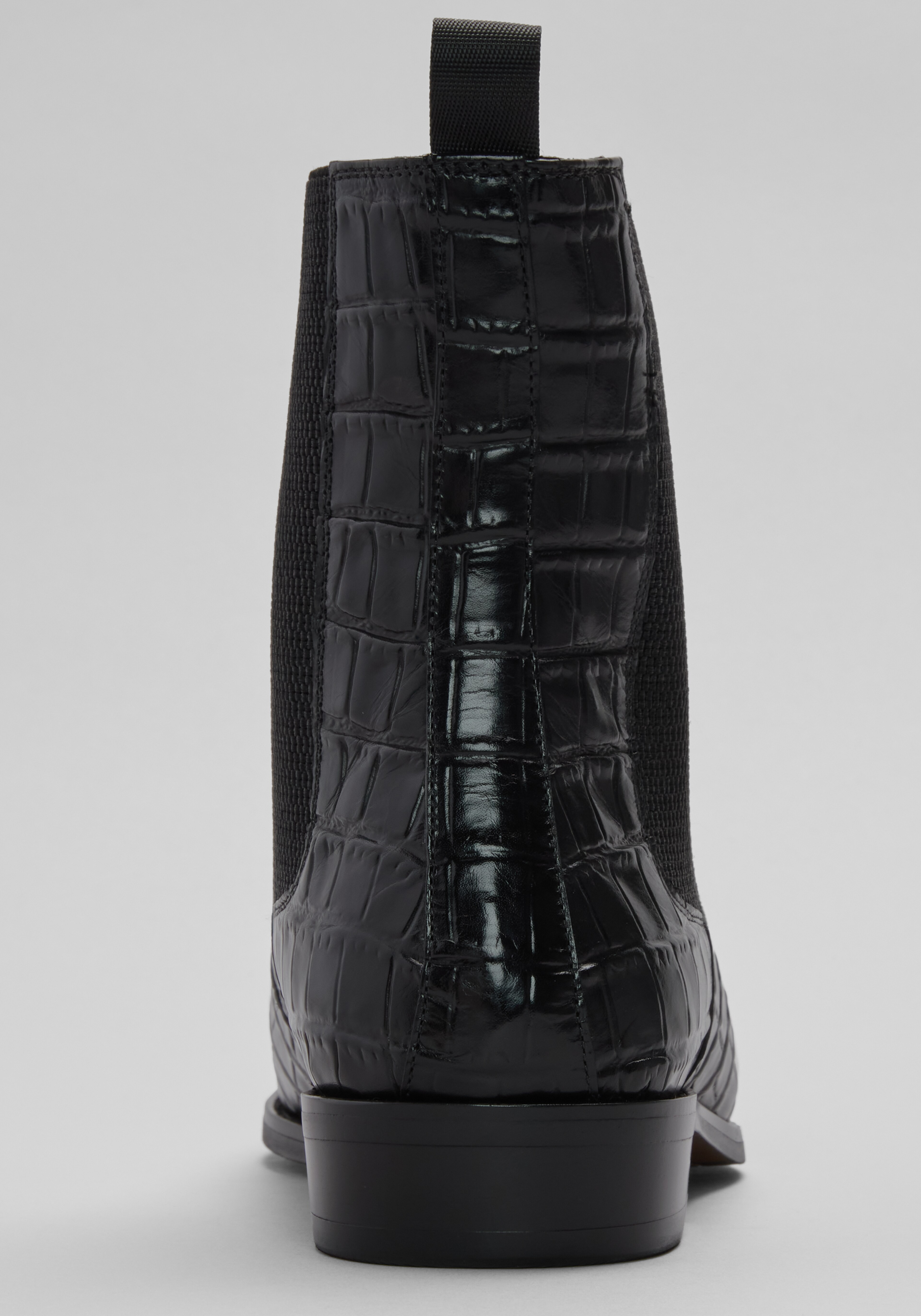 Carrucci Crocodile Print Chelsea Boots