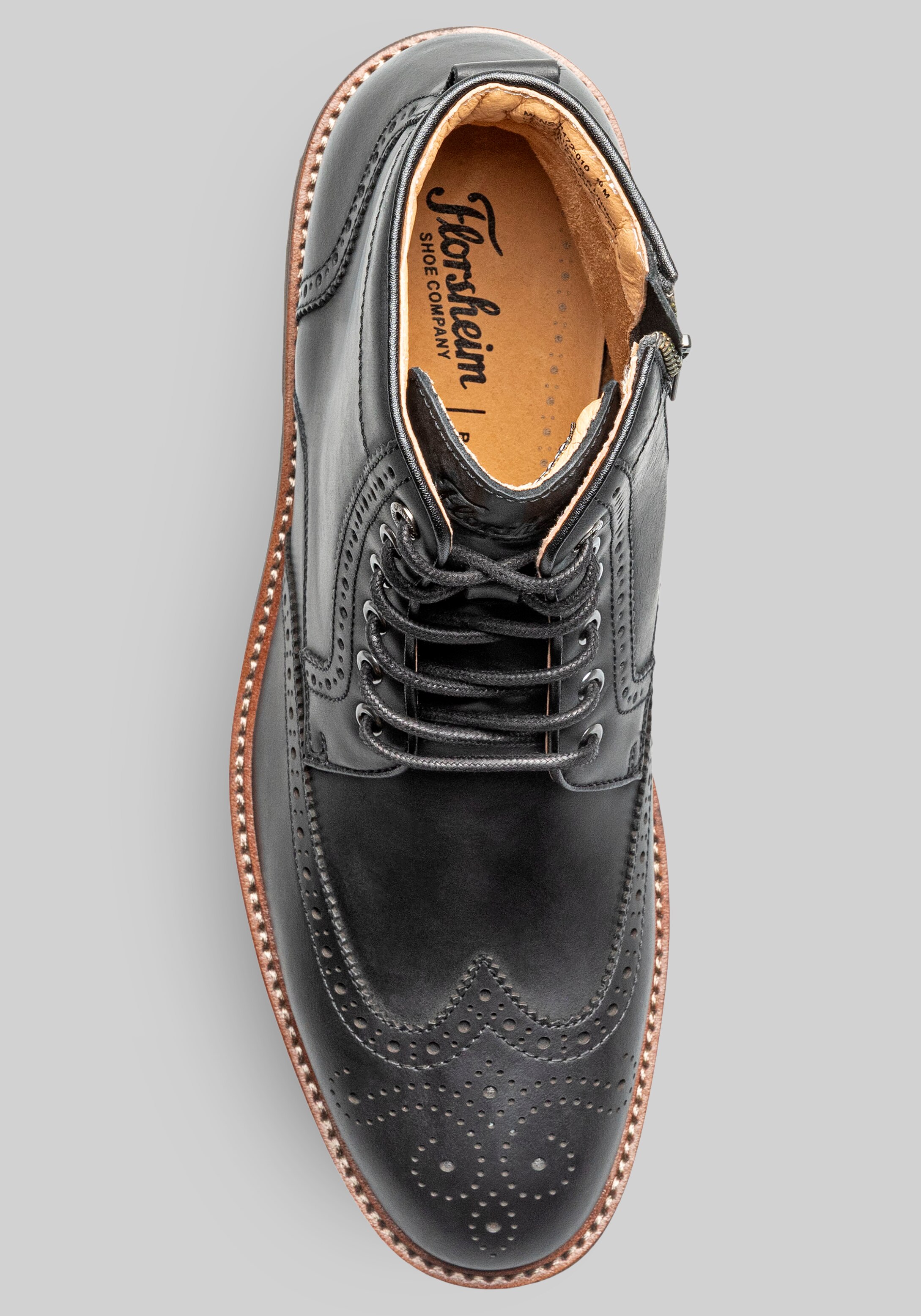 Redford Wingtip Lace Up Boots