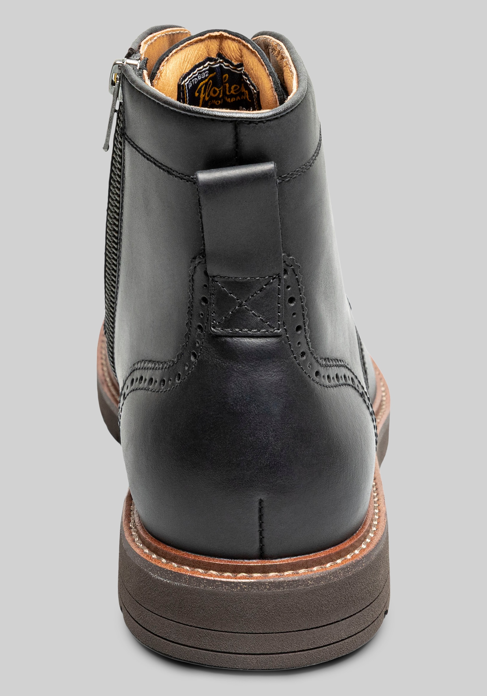 Redford Wingtip Lace Up Boots