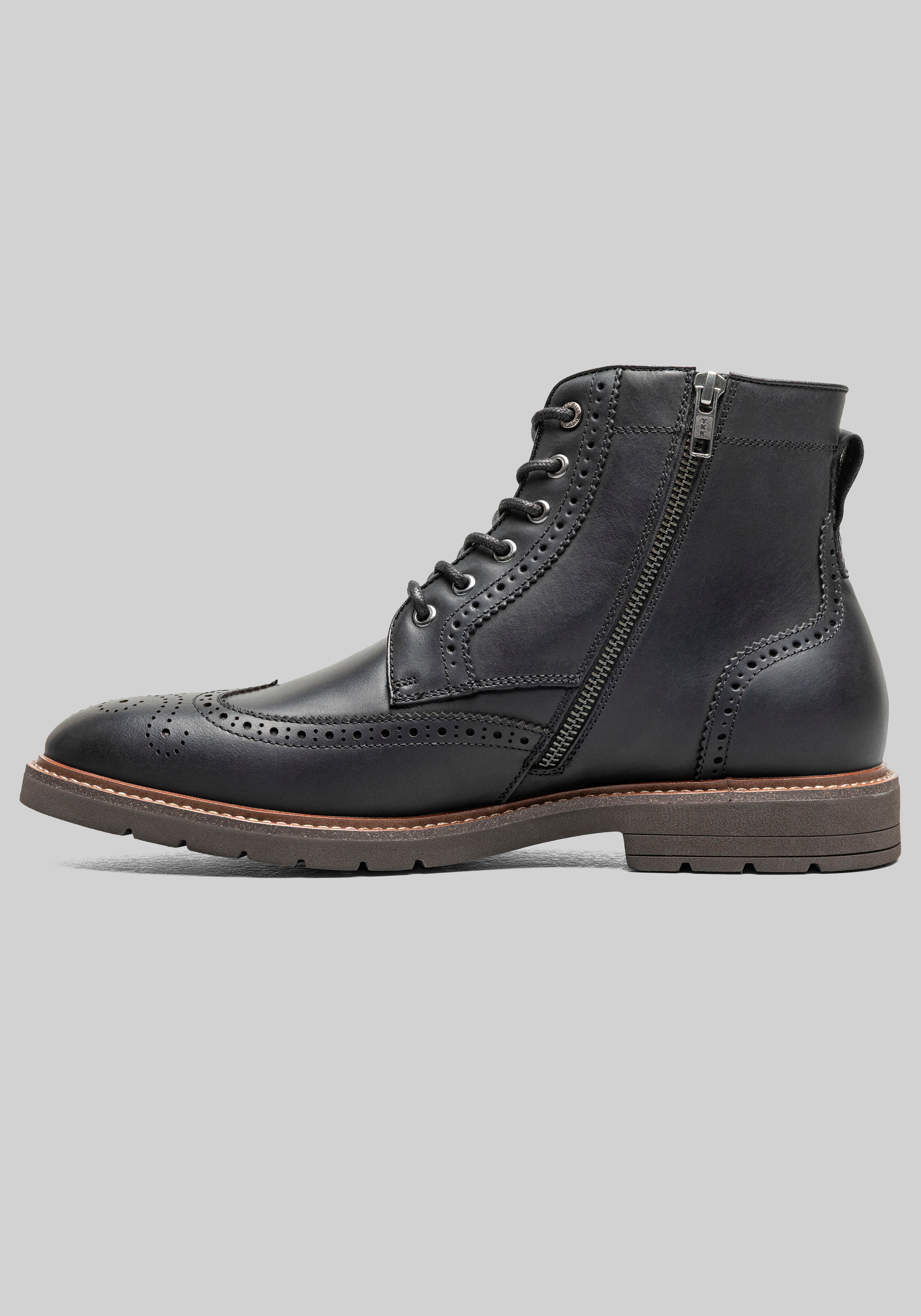 Redford Wingtip Lace Up Boots