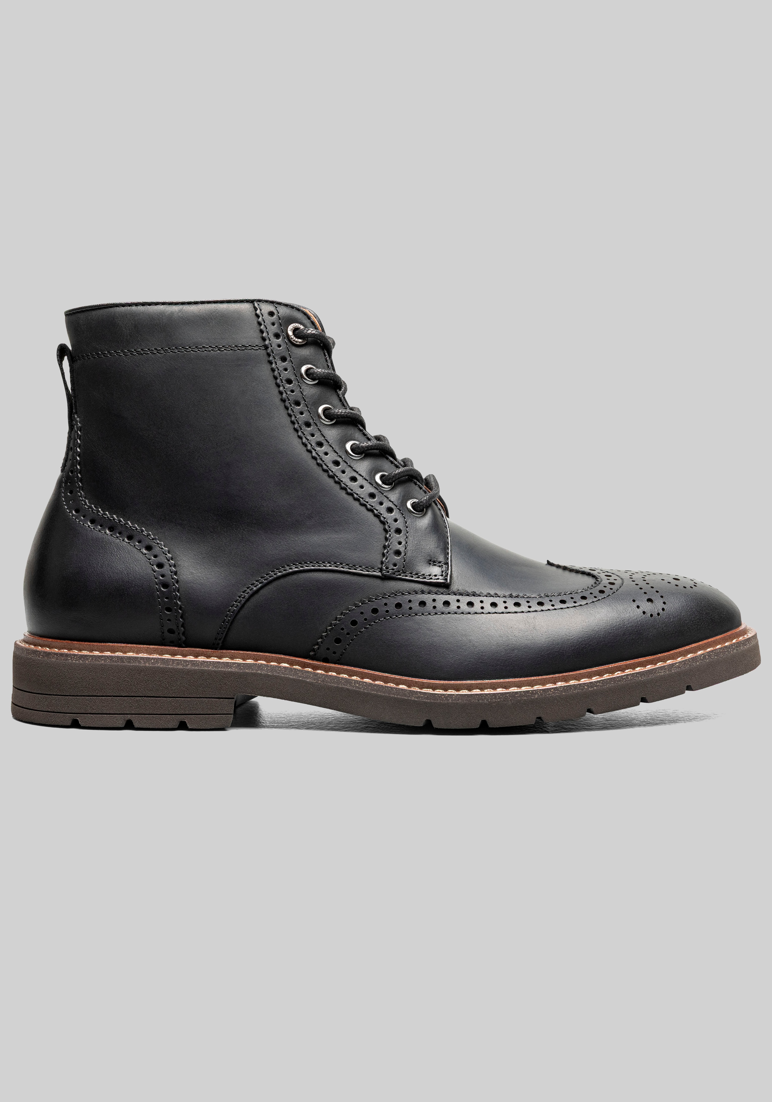 Redford Wingtip Lace Up Boots
