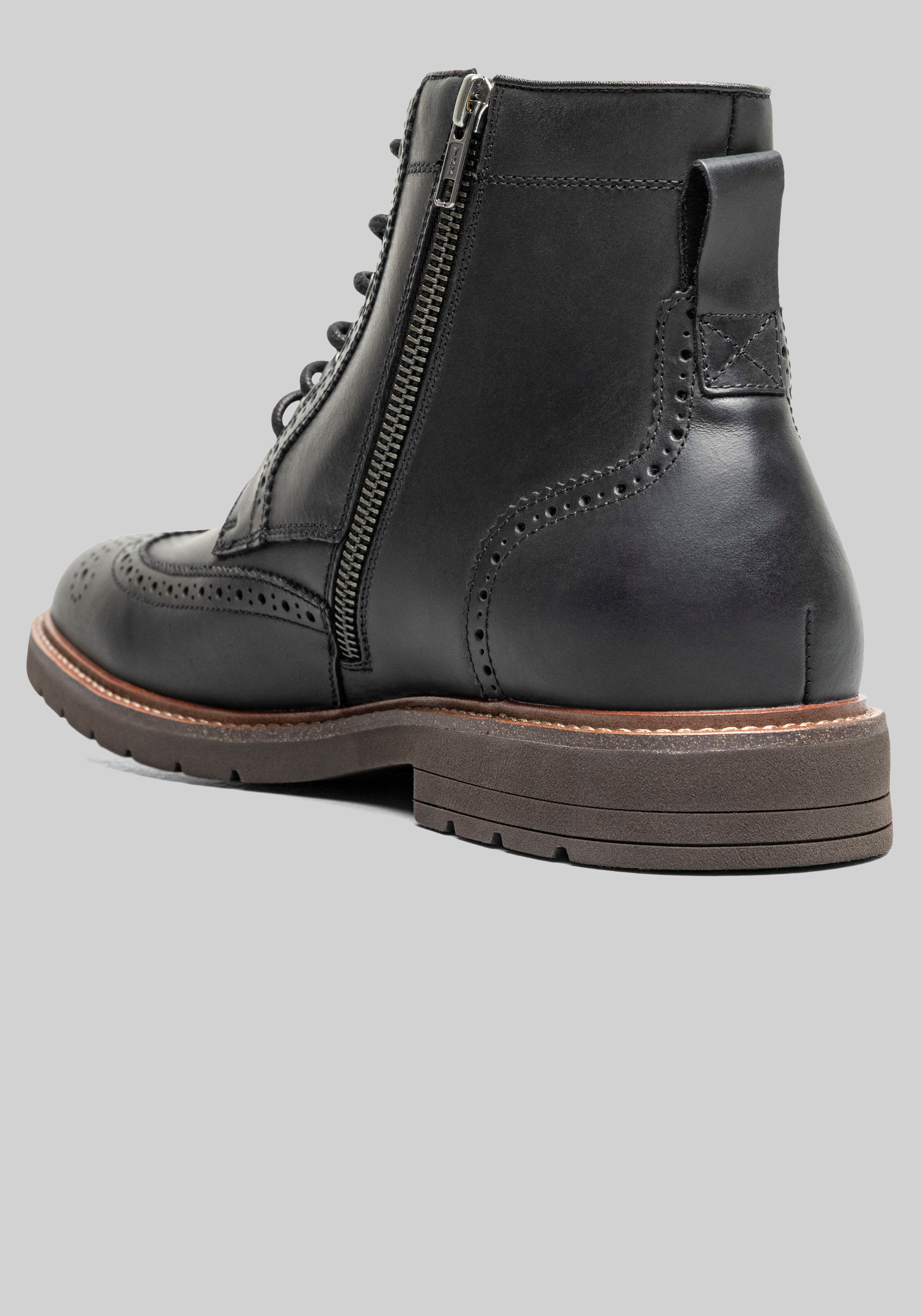 Redford Wingtip Lace Up Boots