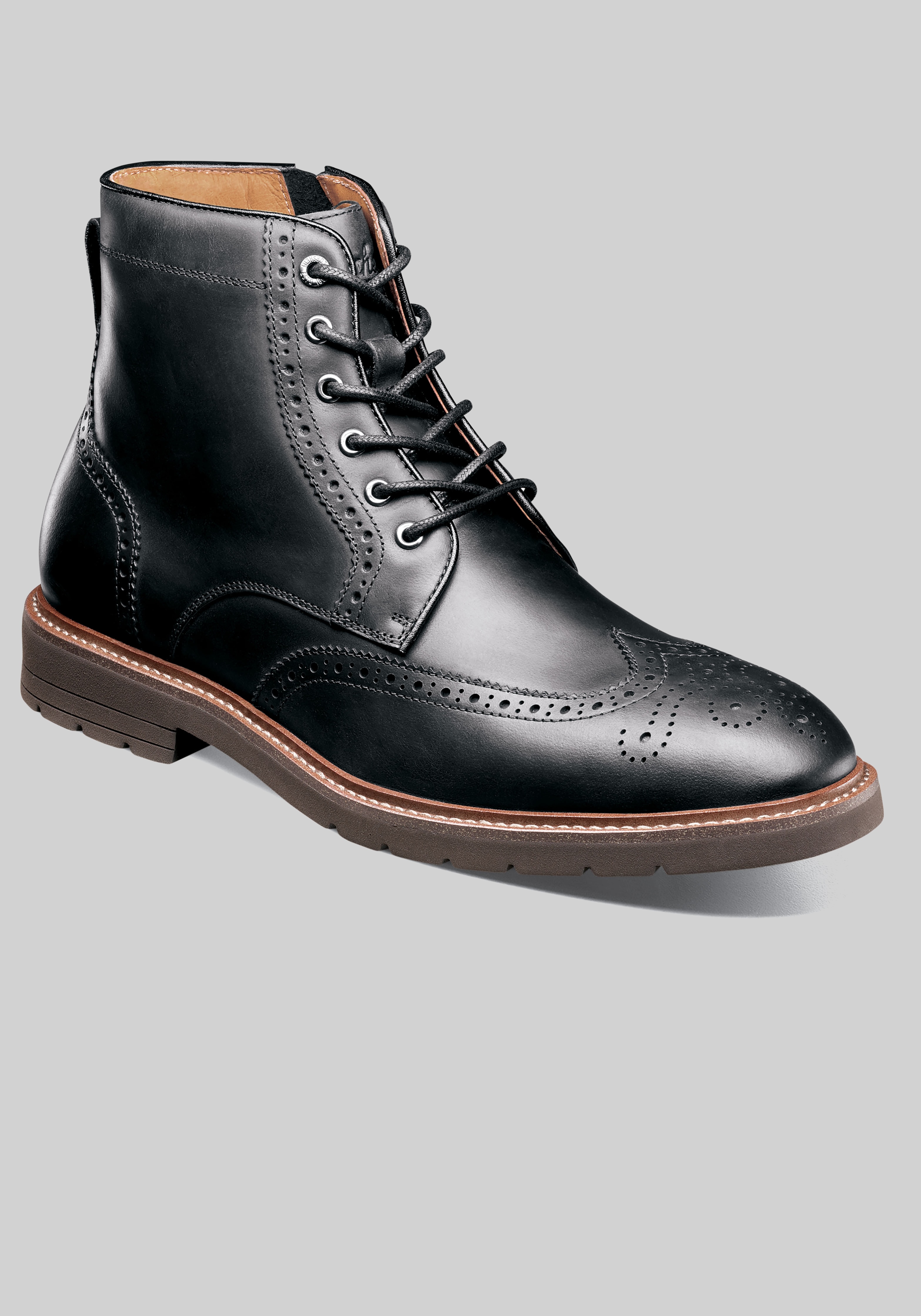 Redford Wingtip Lace Up Boots