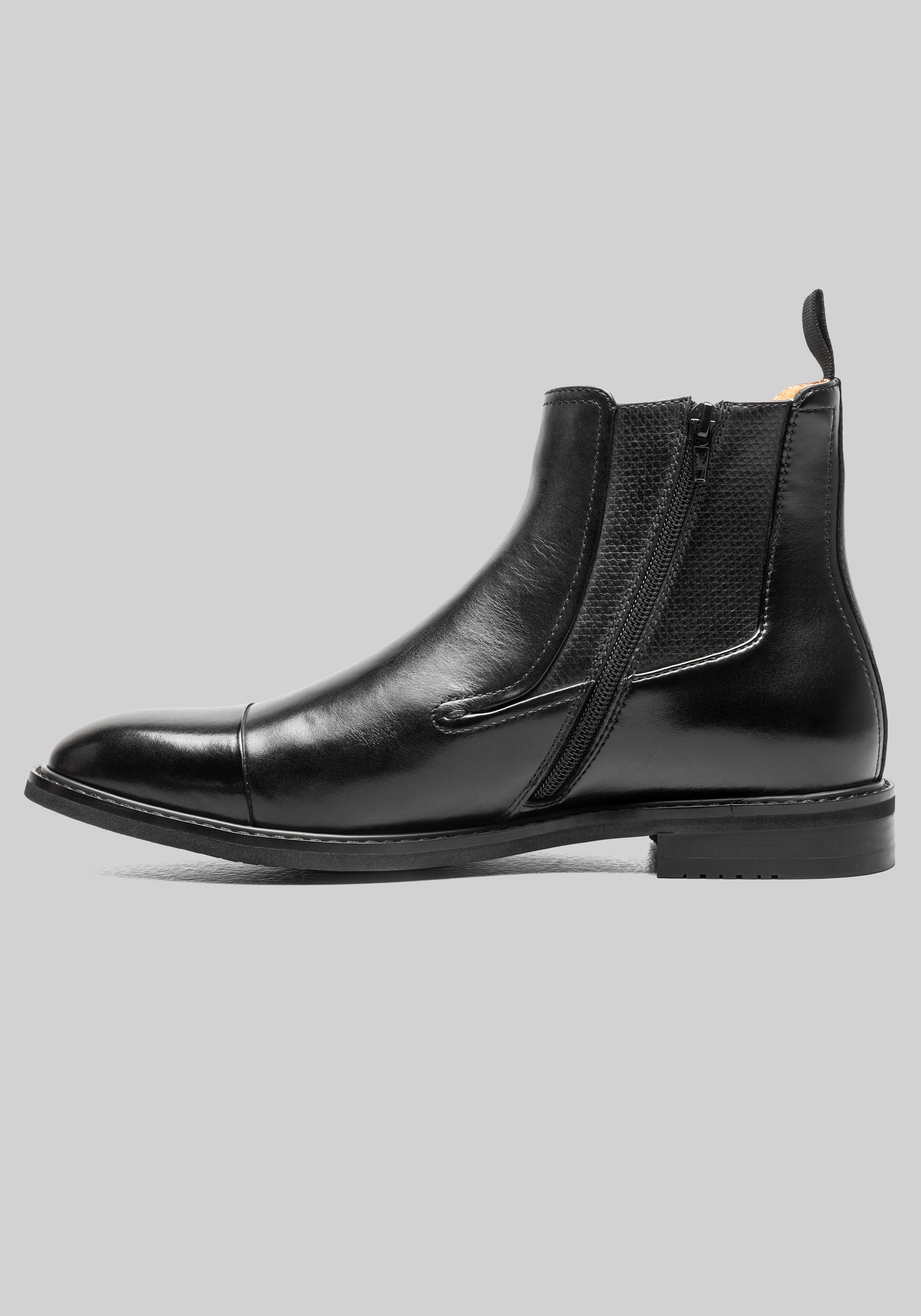 Stacy Adams Berkshire Cap Toe Inside Zip Boots