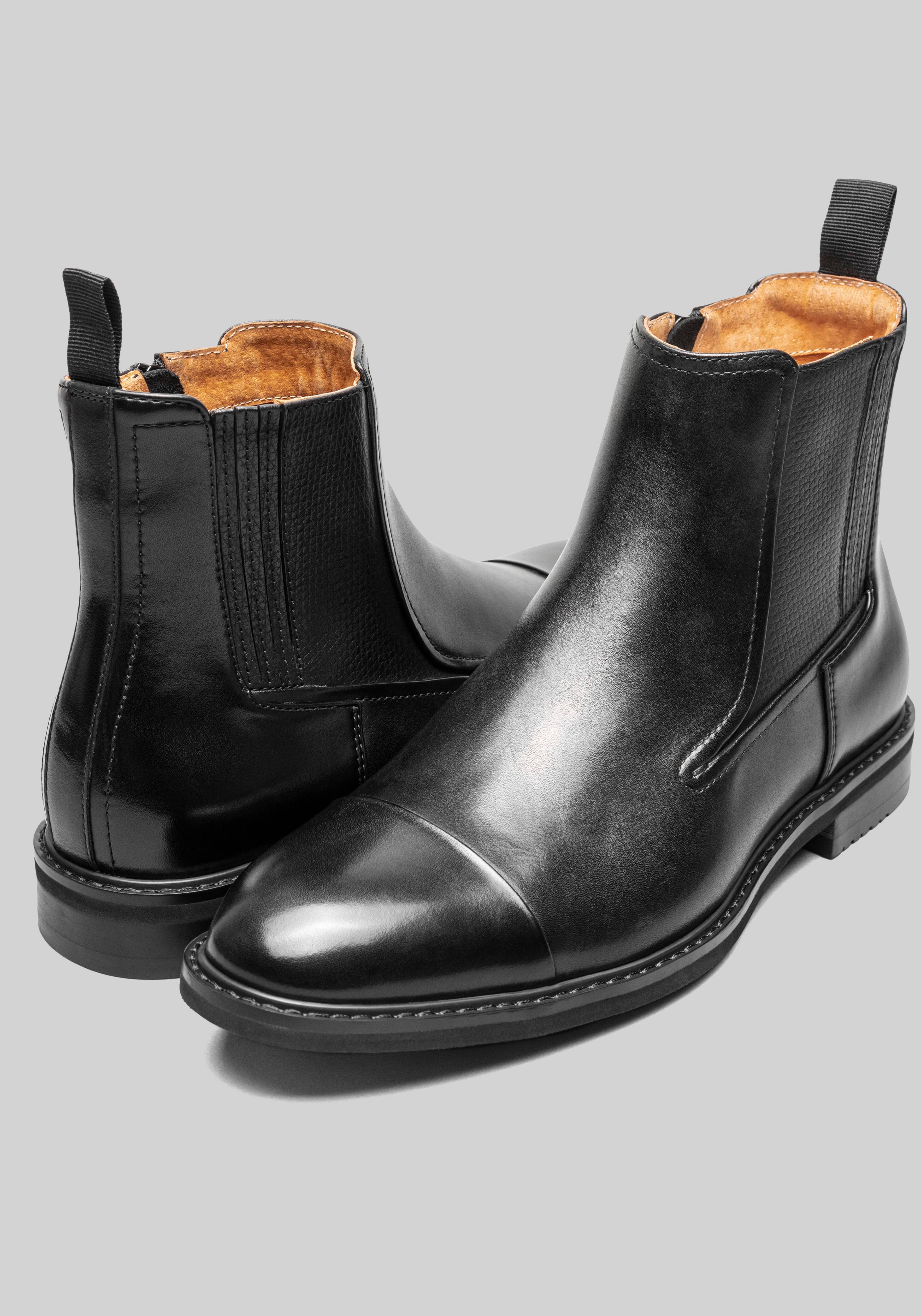 Stacy Adams Berkshire Cap Toe Inside Zip Boots