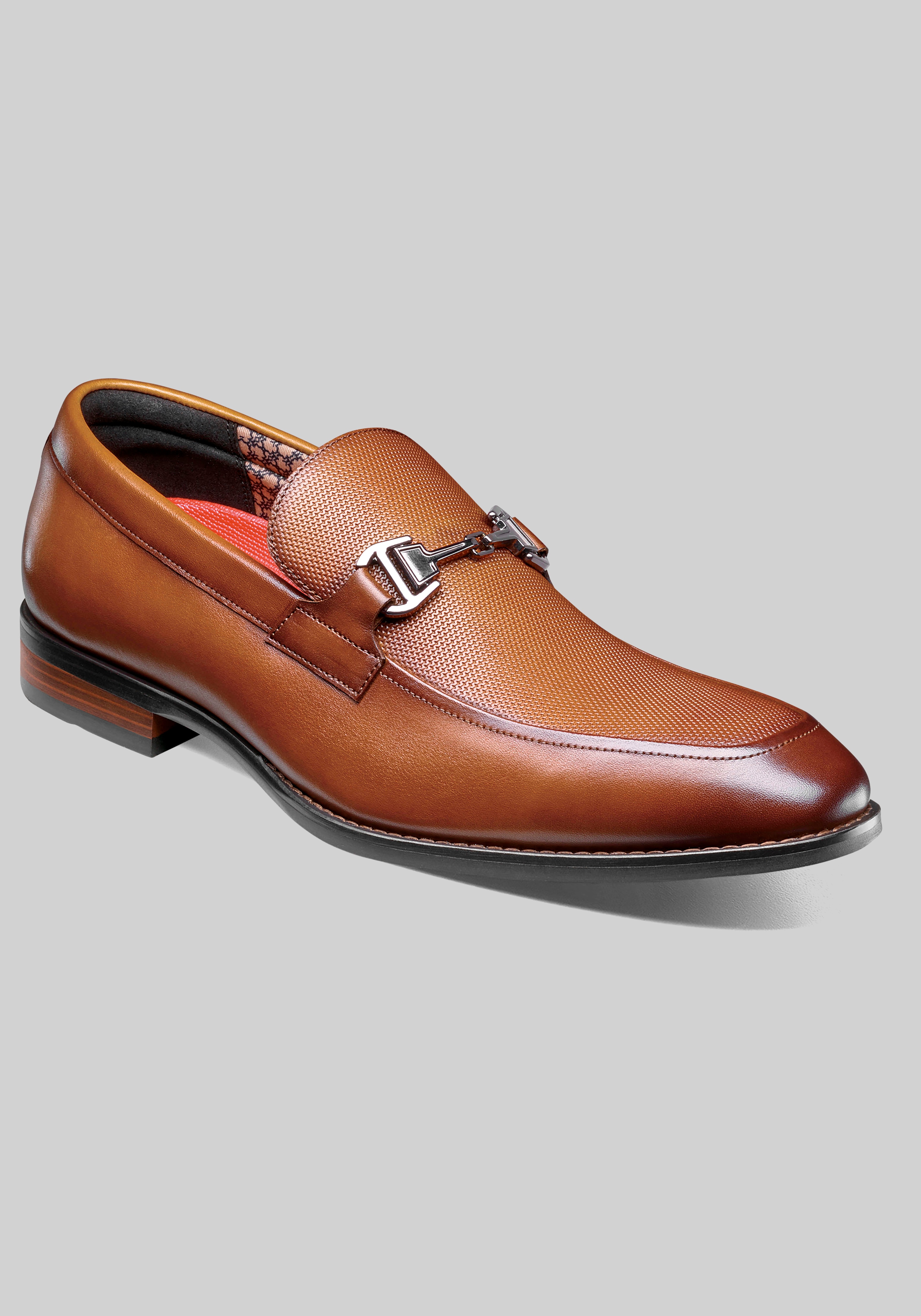 Men's Shoes, Stacy Adams Lawton Moc Toe Metal Bit Loafers - Jos A Bank