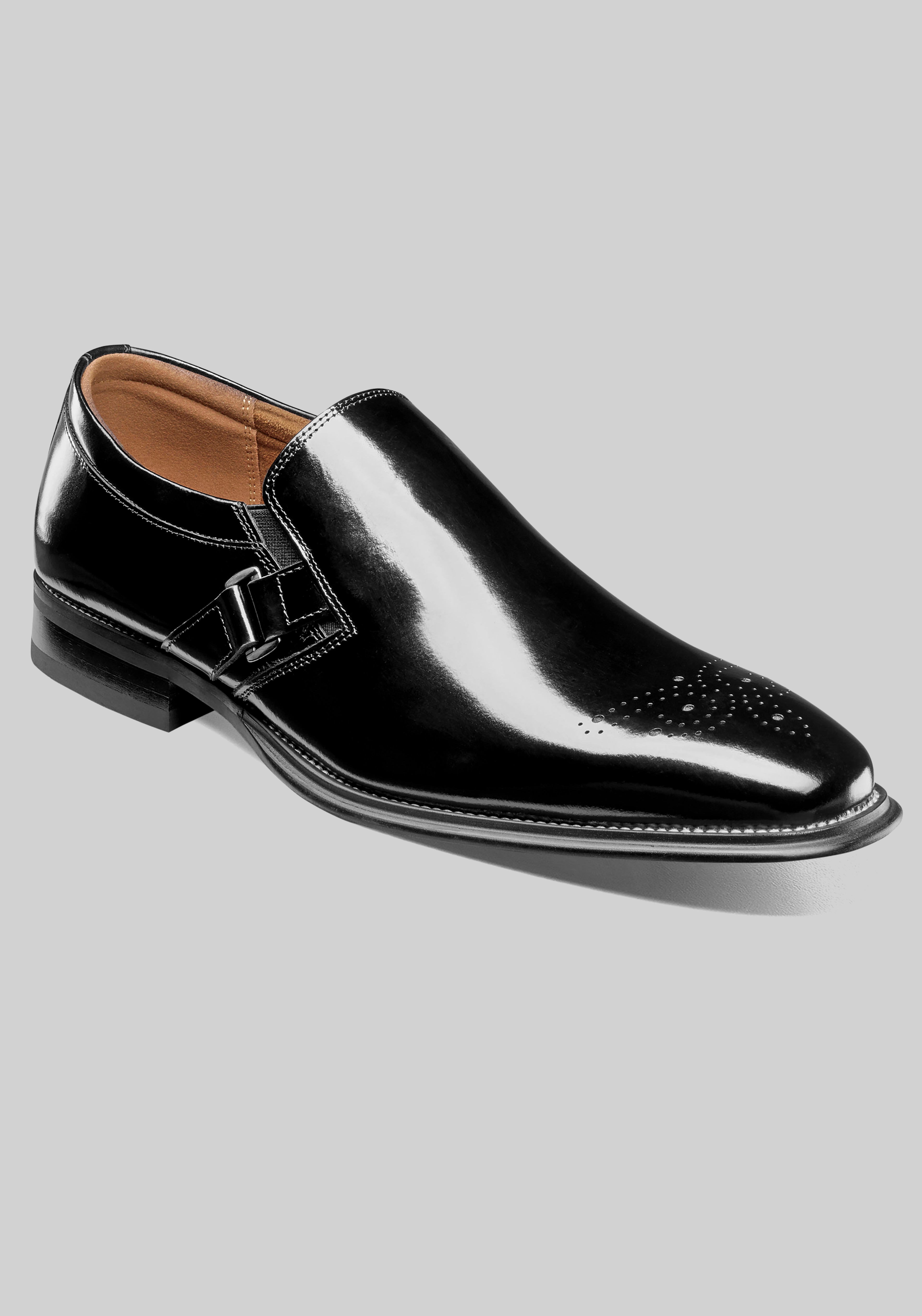 Stacy Adams Alistair Plain Toe Ornament Slip-On Shoes