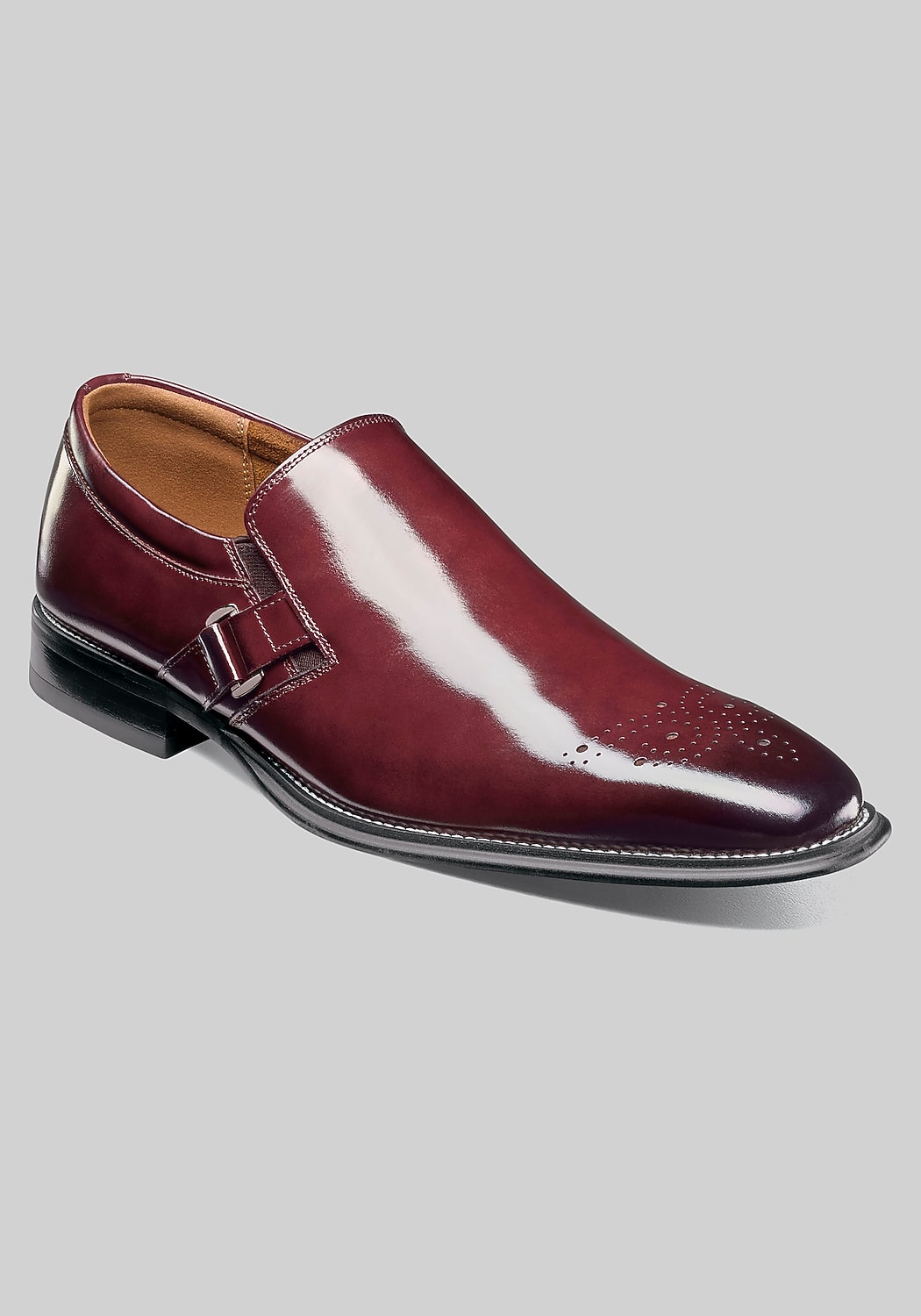 Stacy Adams Alistair Plain Toe Ornament Slip-On Shoes