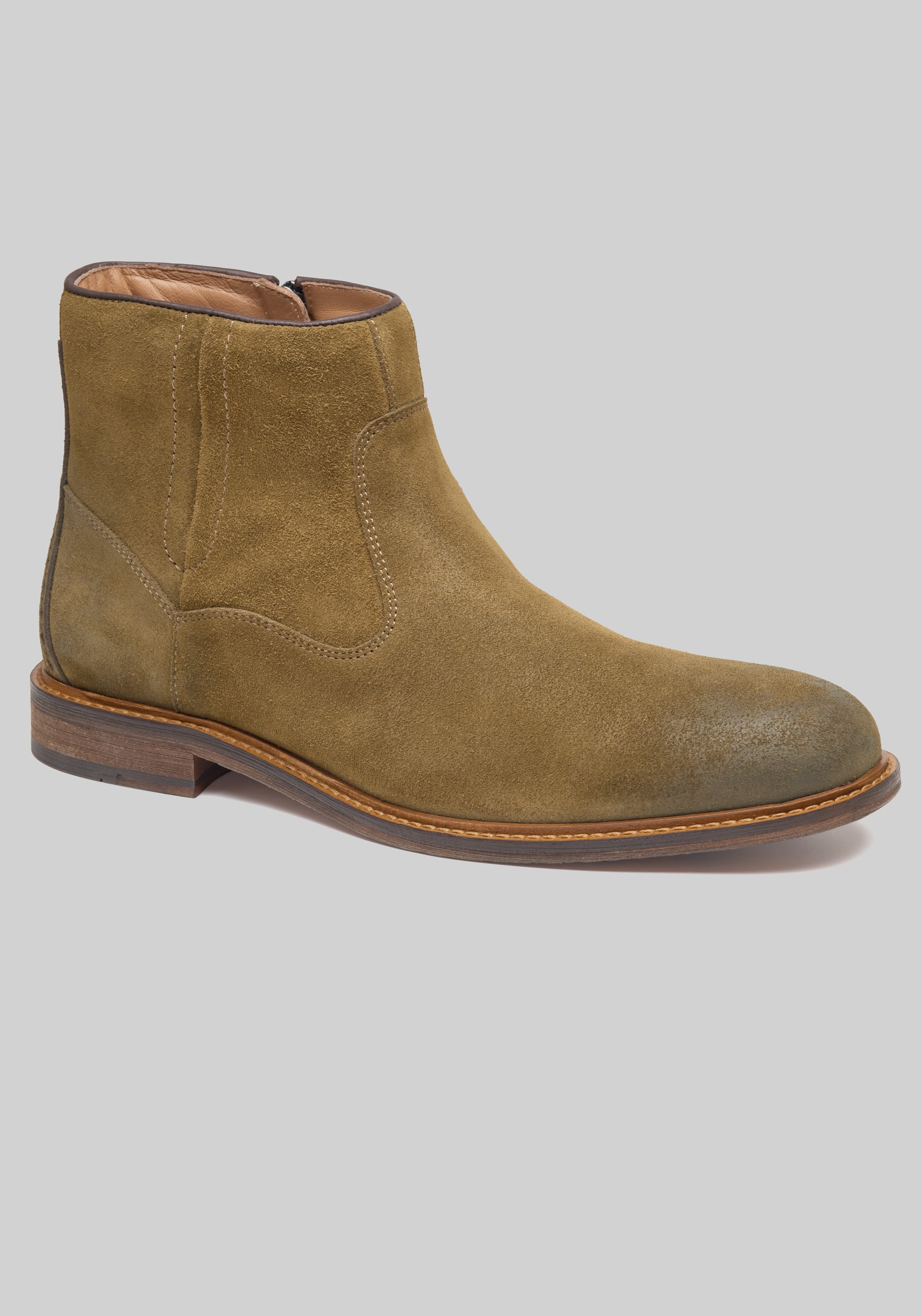 Men's Shoes, Johnston & Murphy Ripley Inside Zip Boots - Jos A Bank