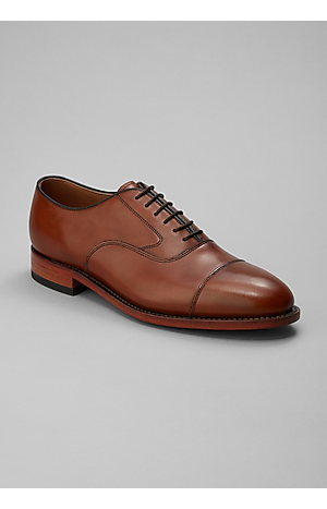 252964 PF50 Men's Shoes Size 9 M Dark Tan Leather Lace Up Johnston & Murphy