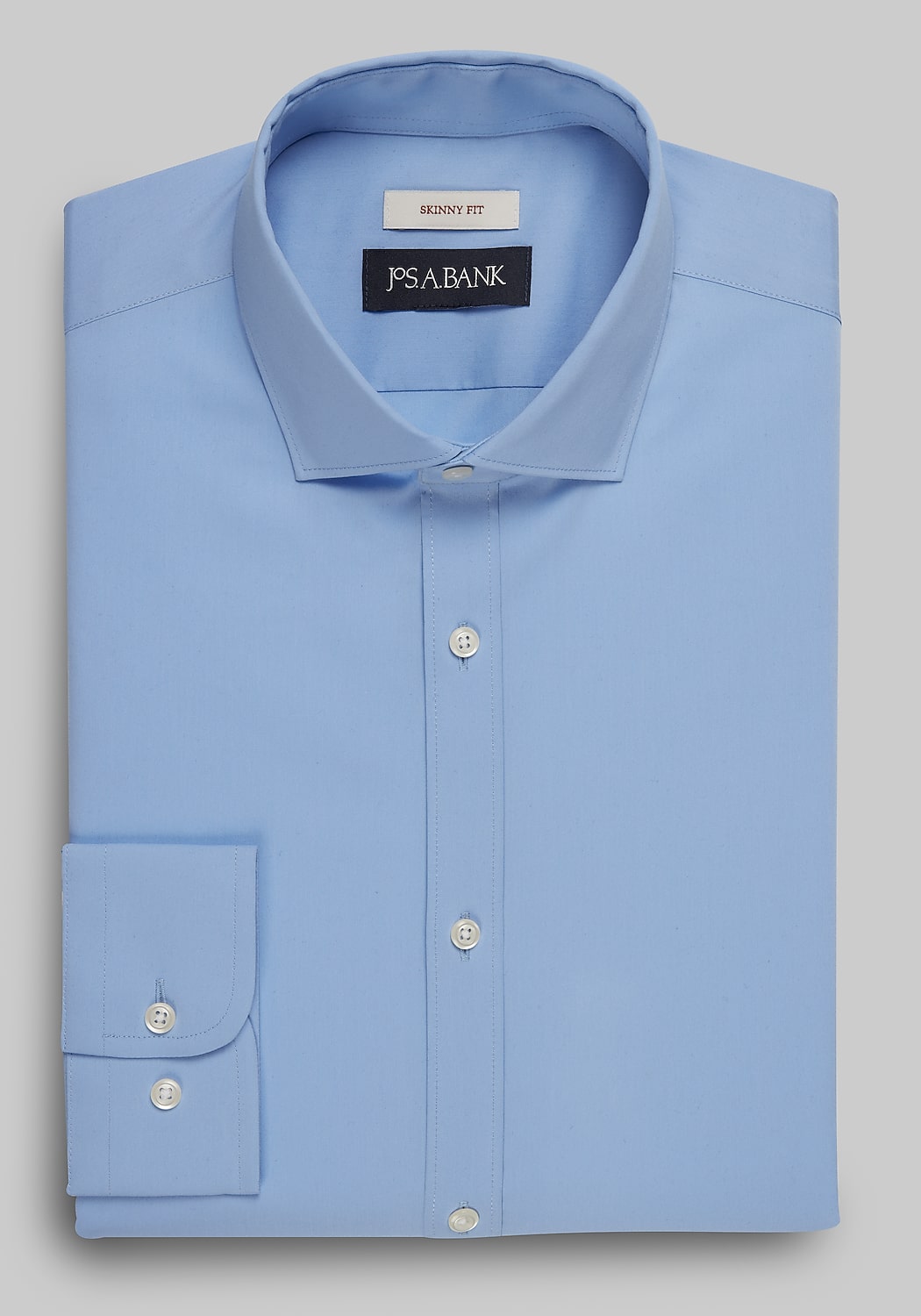 Jos. A. Bank Skinny Fit Spread Collar Solid Dress Shirt CLEARANCE