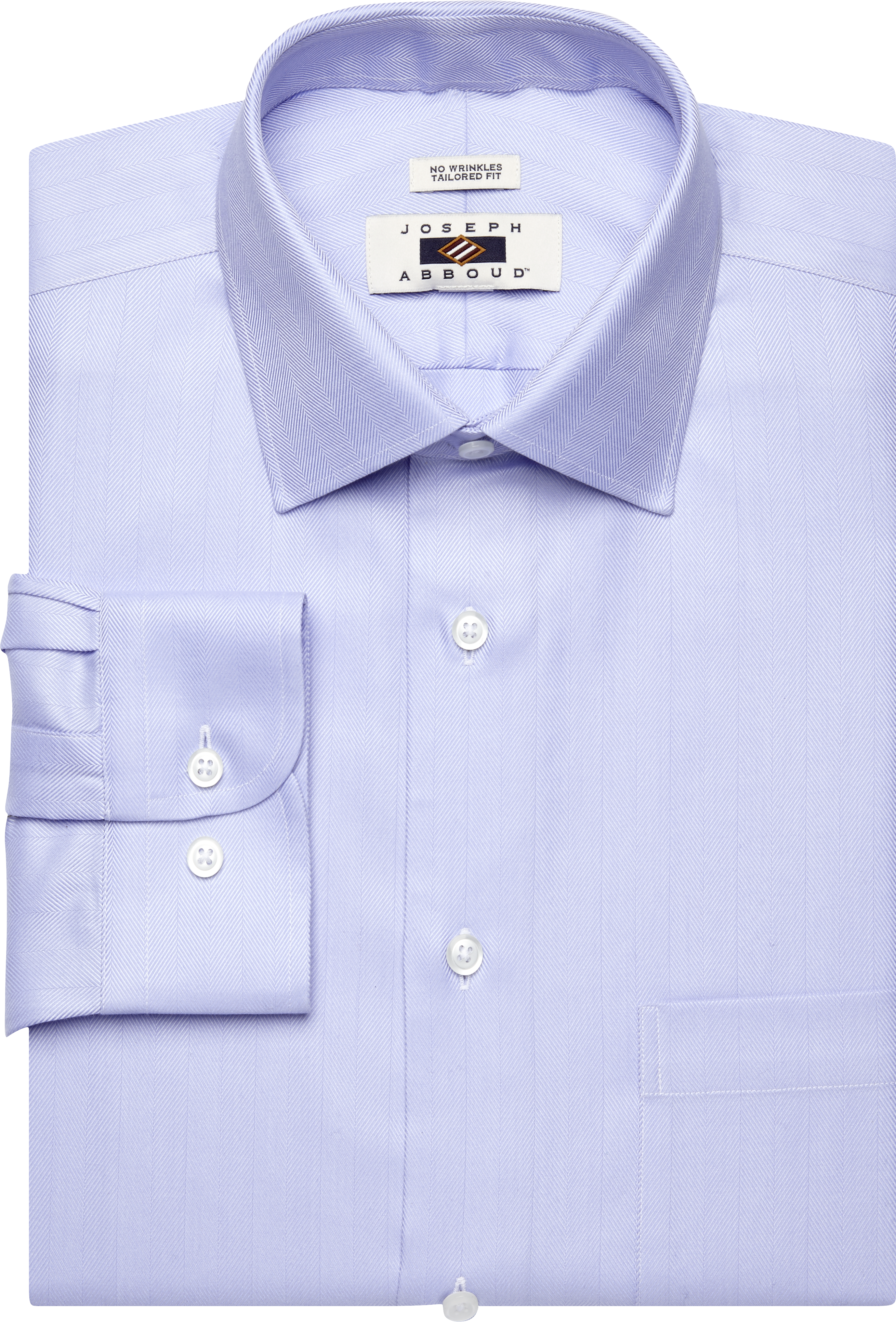 Joseph Abboud Tailored Fit Spread Collar Herringbone Dress Shirt - Big ...