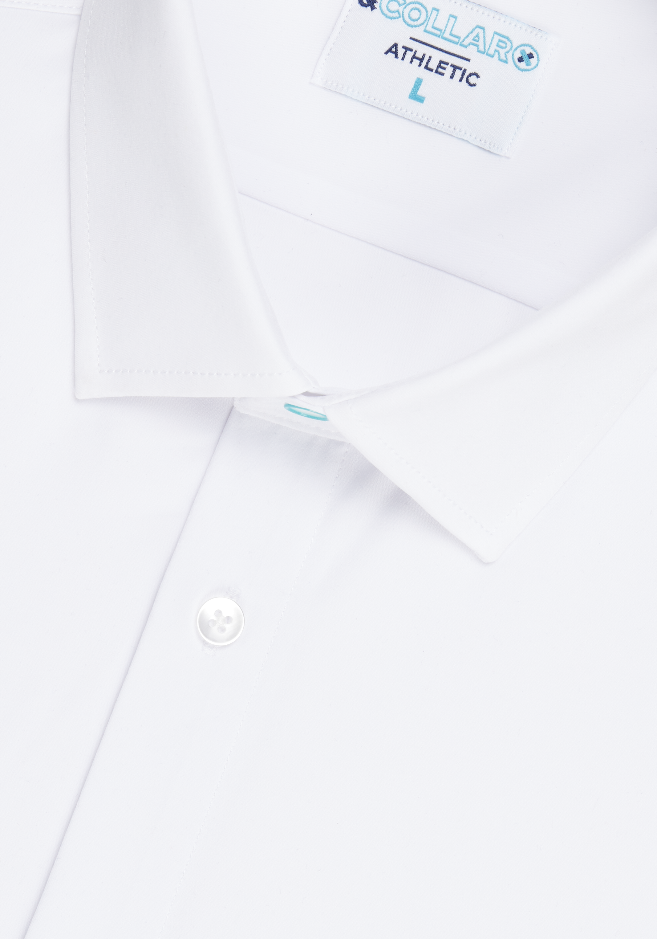 &Collar Range Athletic Fit Solid Spread Collar 3D Stretchy Short Sleeve Dress Shirt