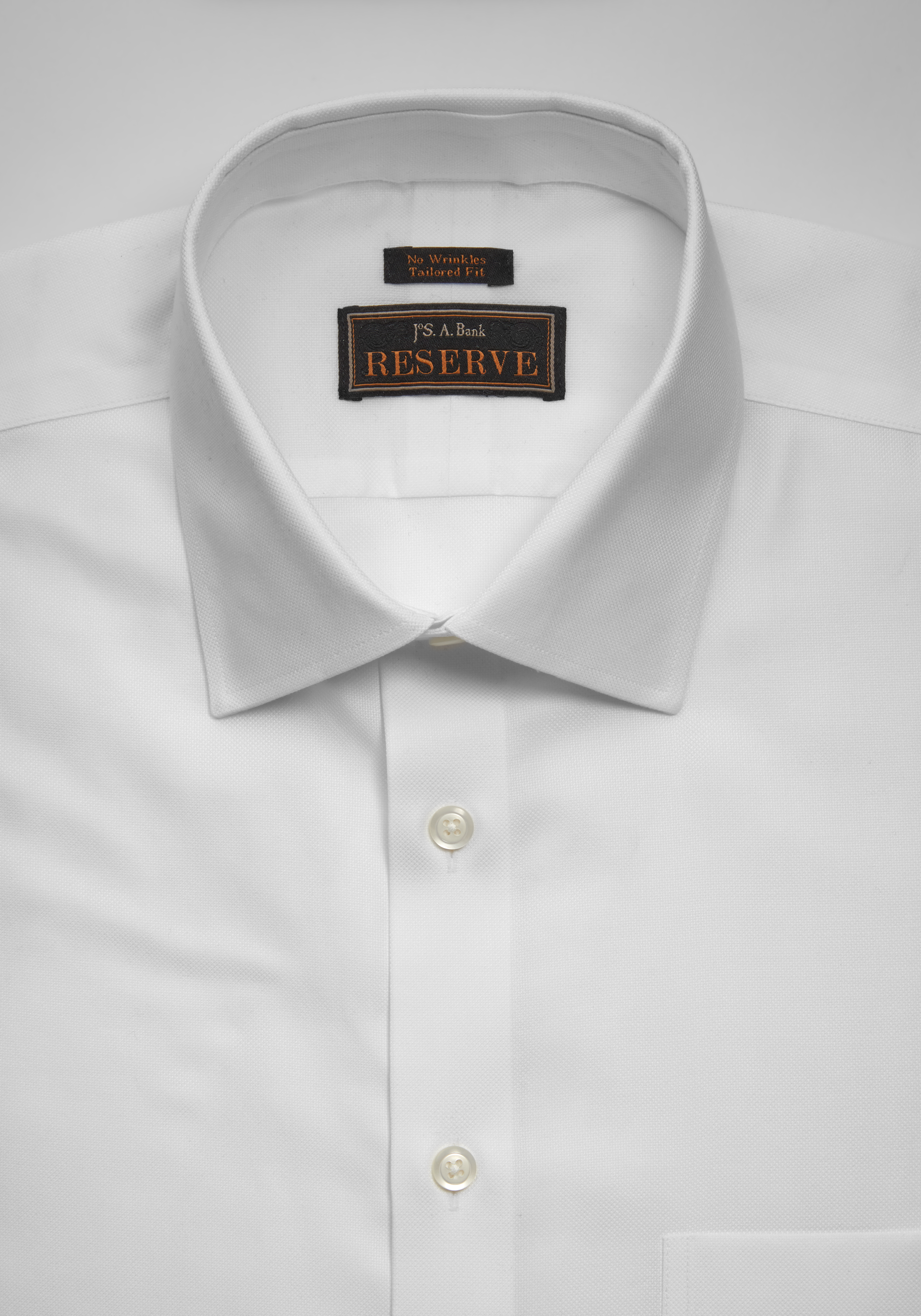 Reserve Collection Tailored Fit Spread Collar Textured Dress Shirt CLEARANCE