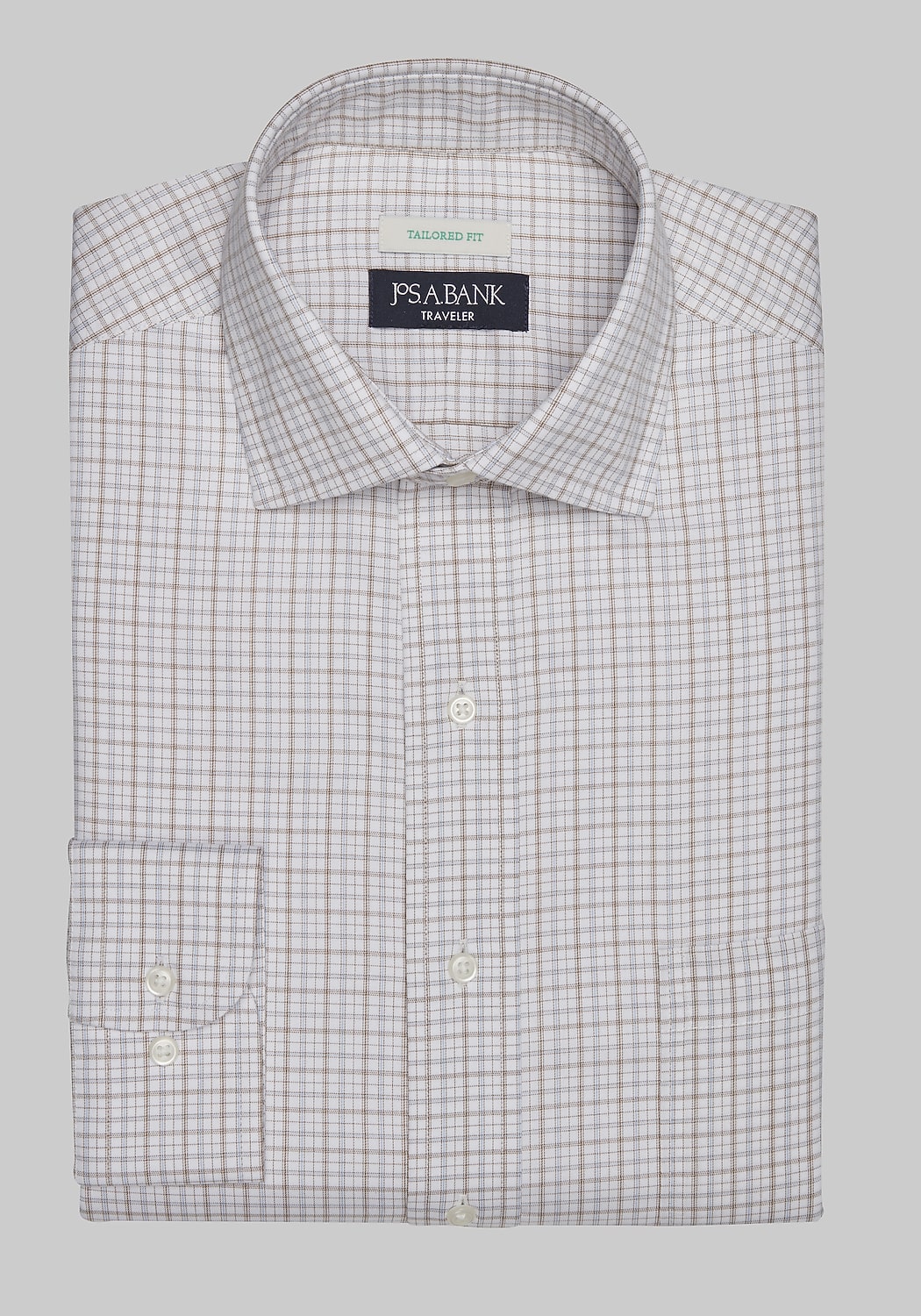 Traveler Collection Tailored Fit Spread Collar Twill Dress Shirt CLEARANCE