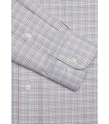 Traveler Collection Traditional Fit Button-Down Collar Multi Check Dress  Shirt