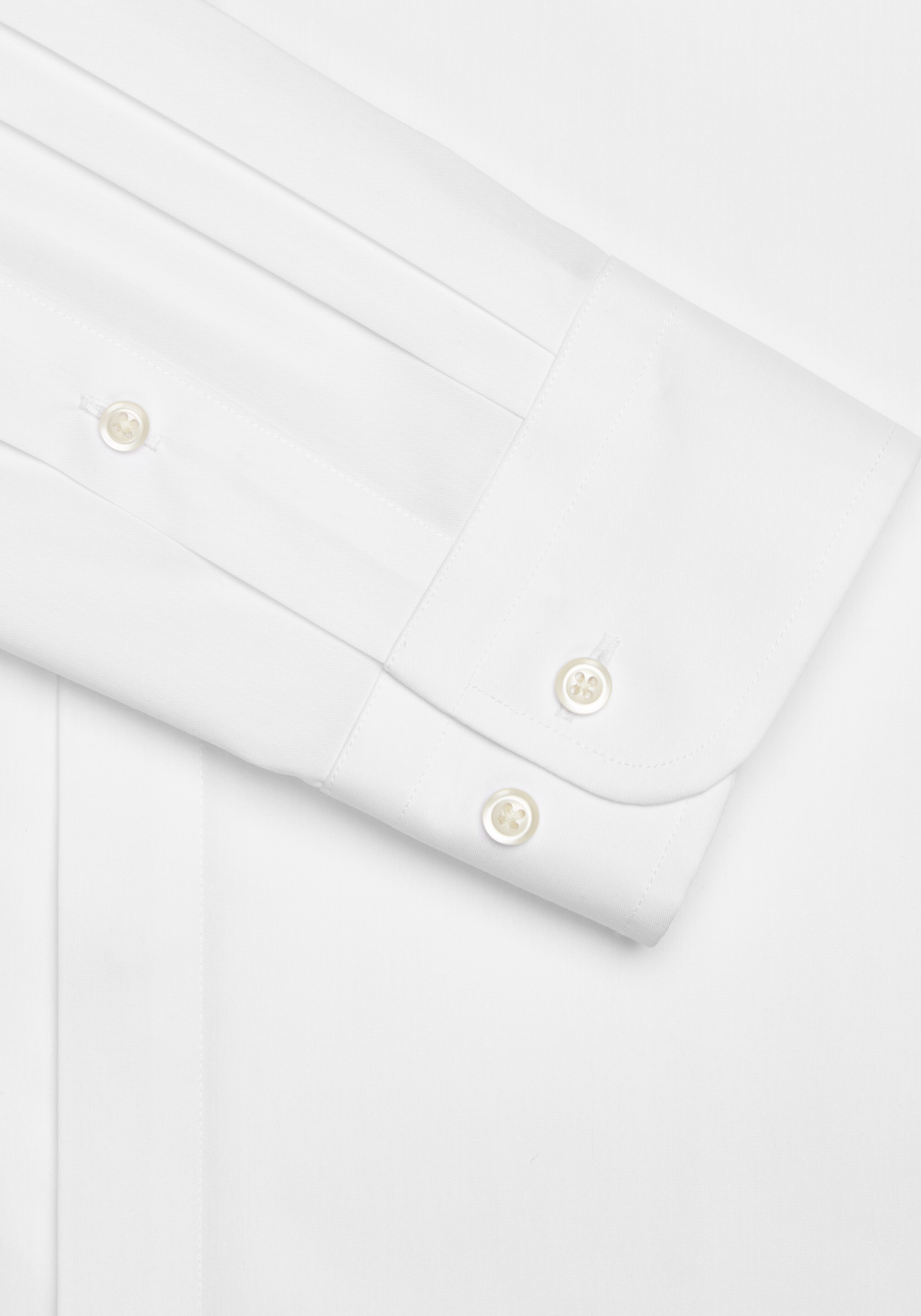 Jos. A. Bank Skinny Fit Spread Collar Covered Placket Solid Dress Shirt