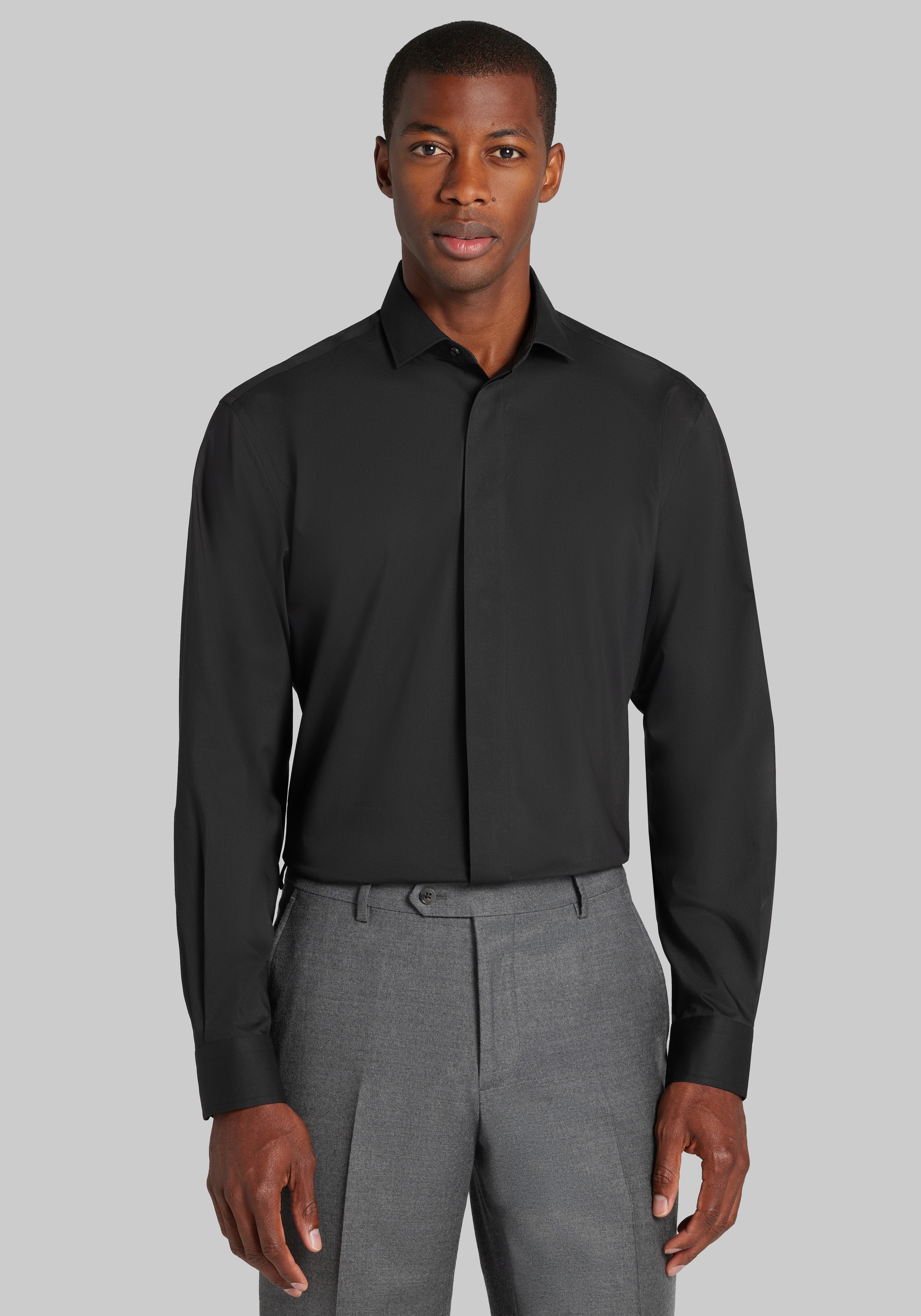 Jos. A. Bank Tailored Fit Solid Dress Shirt