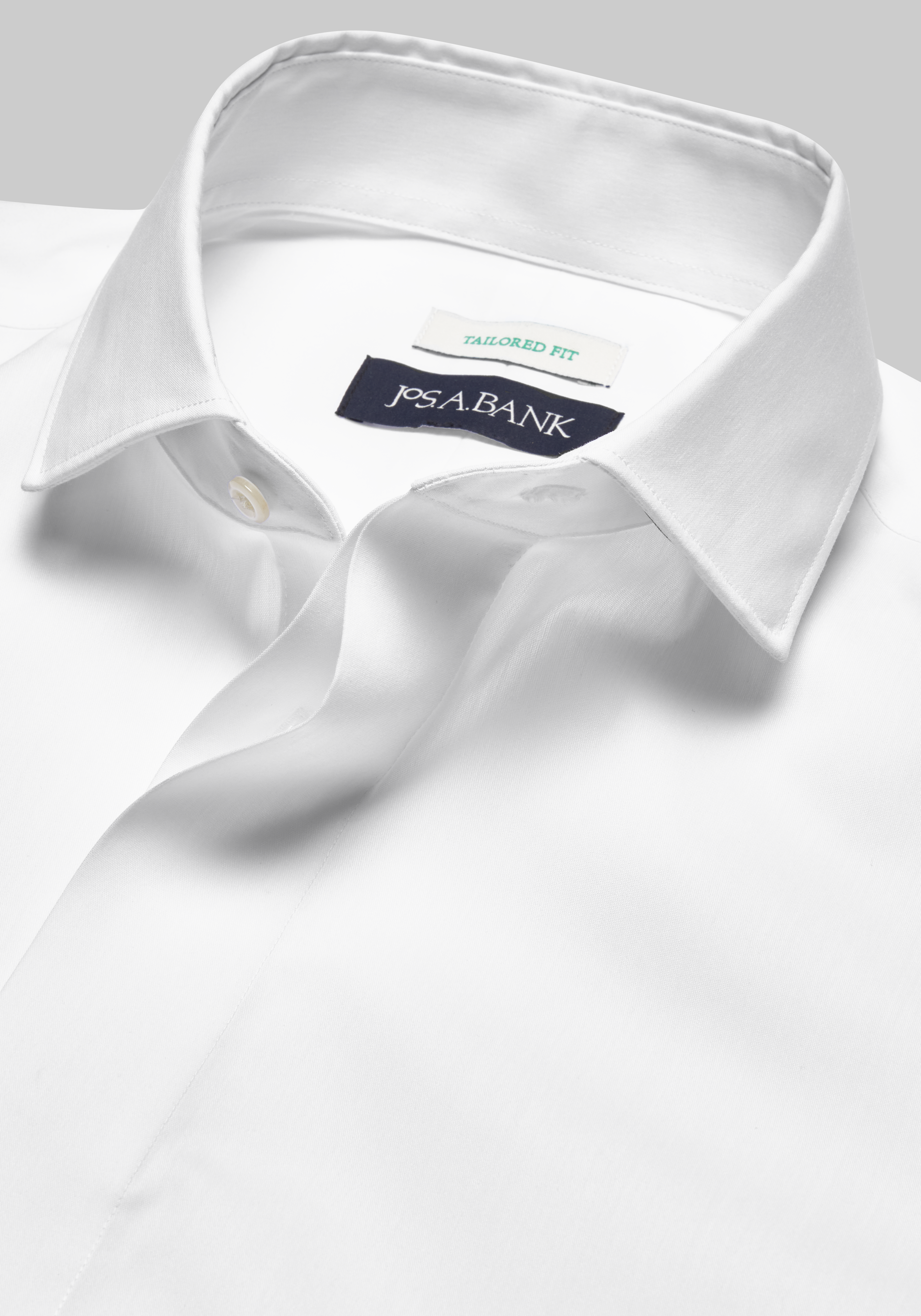 Jos. A. Bank Tailored Fit Spread Collar Solid Dress Shirt