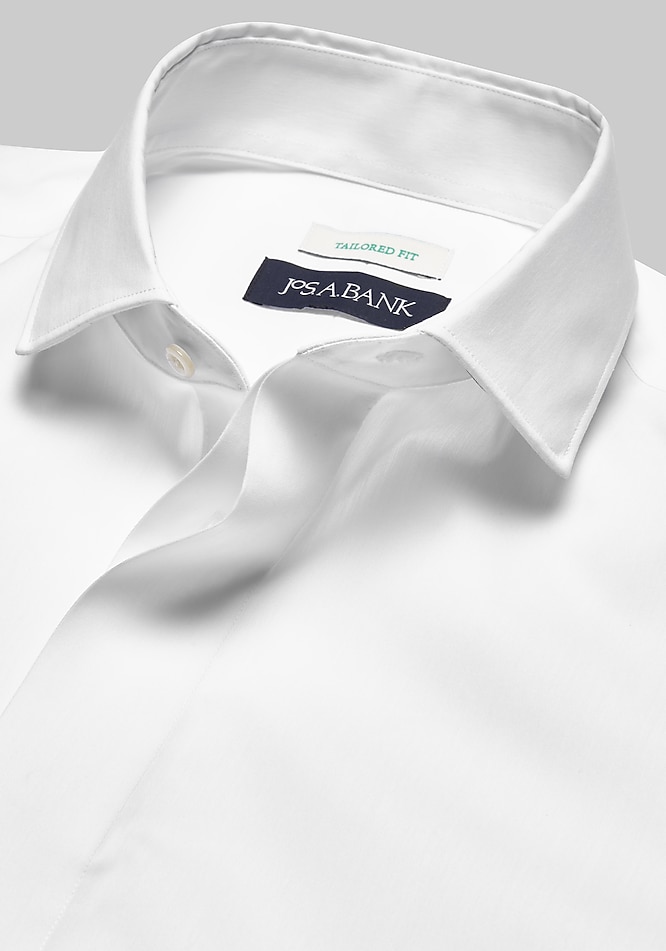 Jos. A. Bank Tailored Fit Spread Collar Solid Dress Shirt - Missionary  Package | Jos A Bank