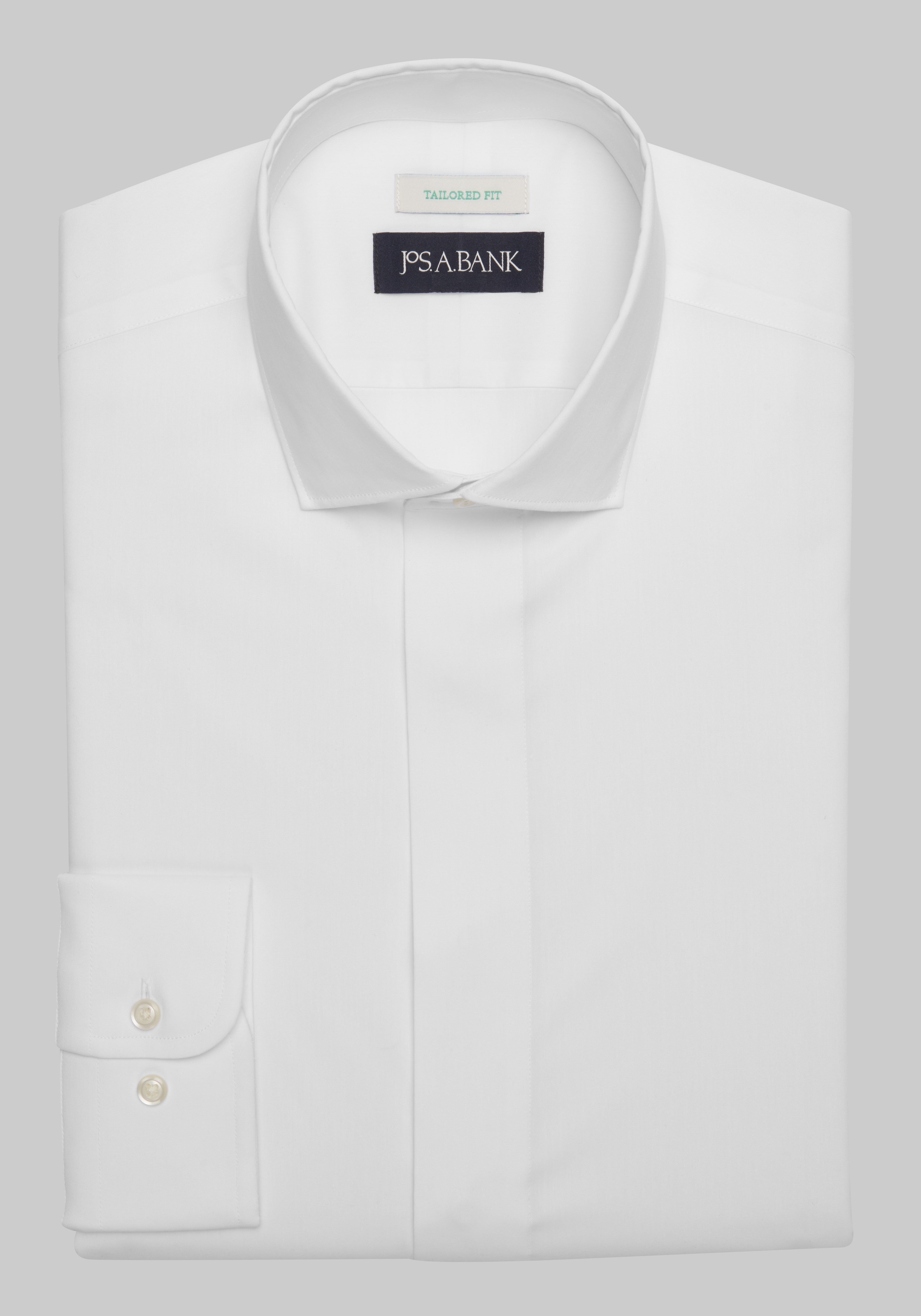 Men's Dress Shirts, Jos. A. Bank Tailored Fit Spread Collar Solid Dress Shirt - Jos A Bank