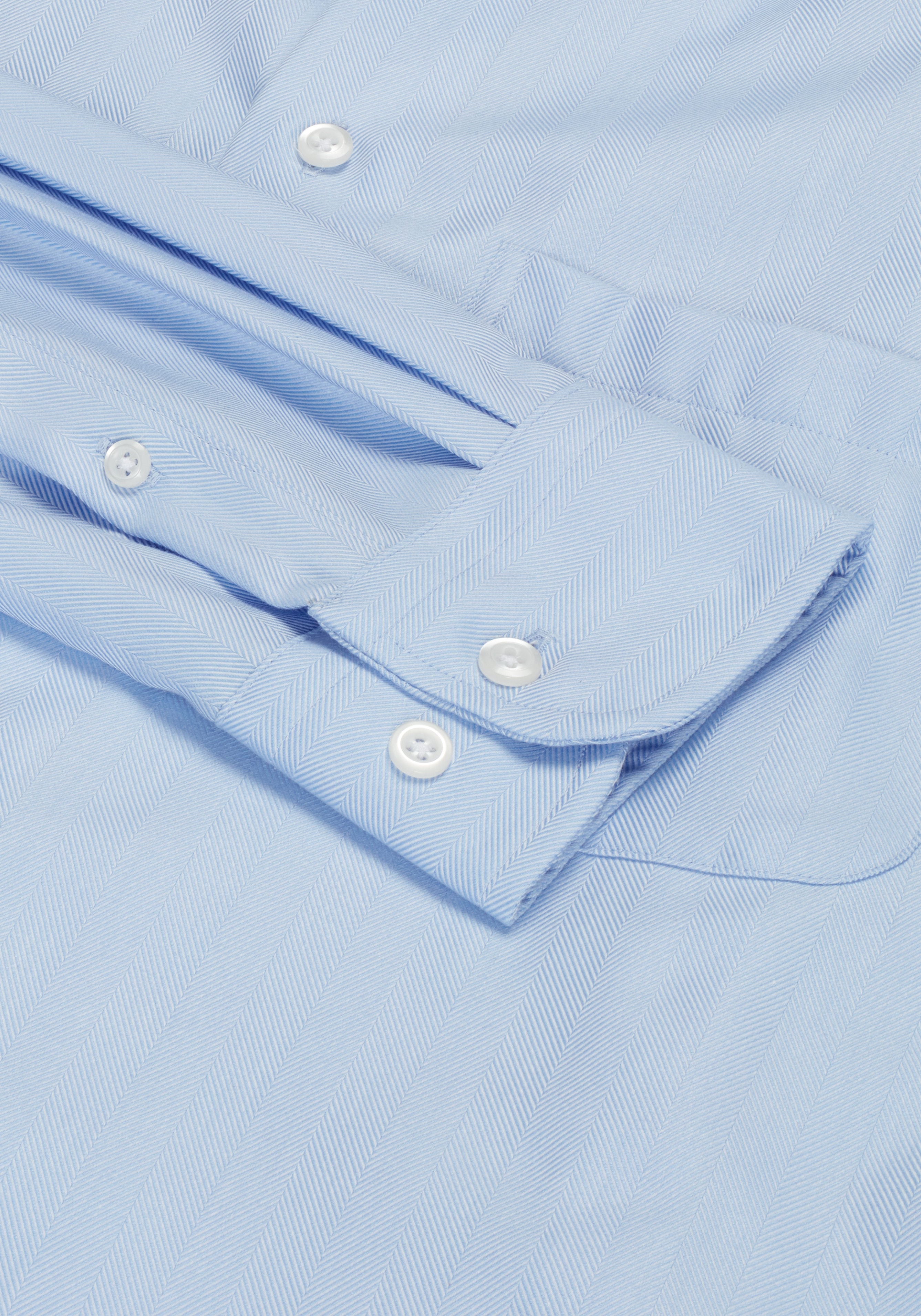 Reserve Collection Tailored Fit Spread Collar Herringbone Dress Shirt