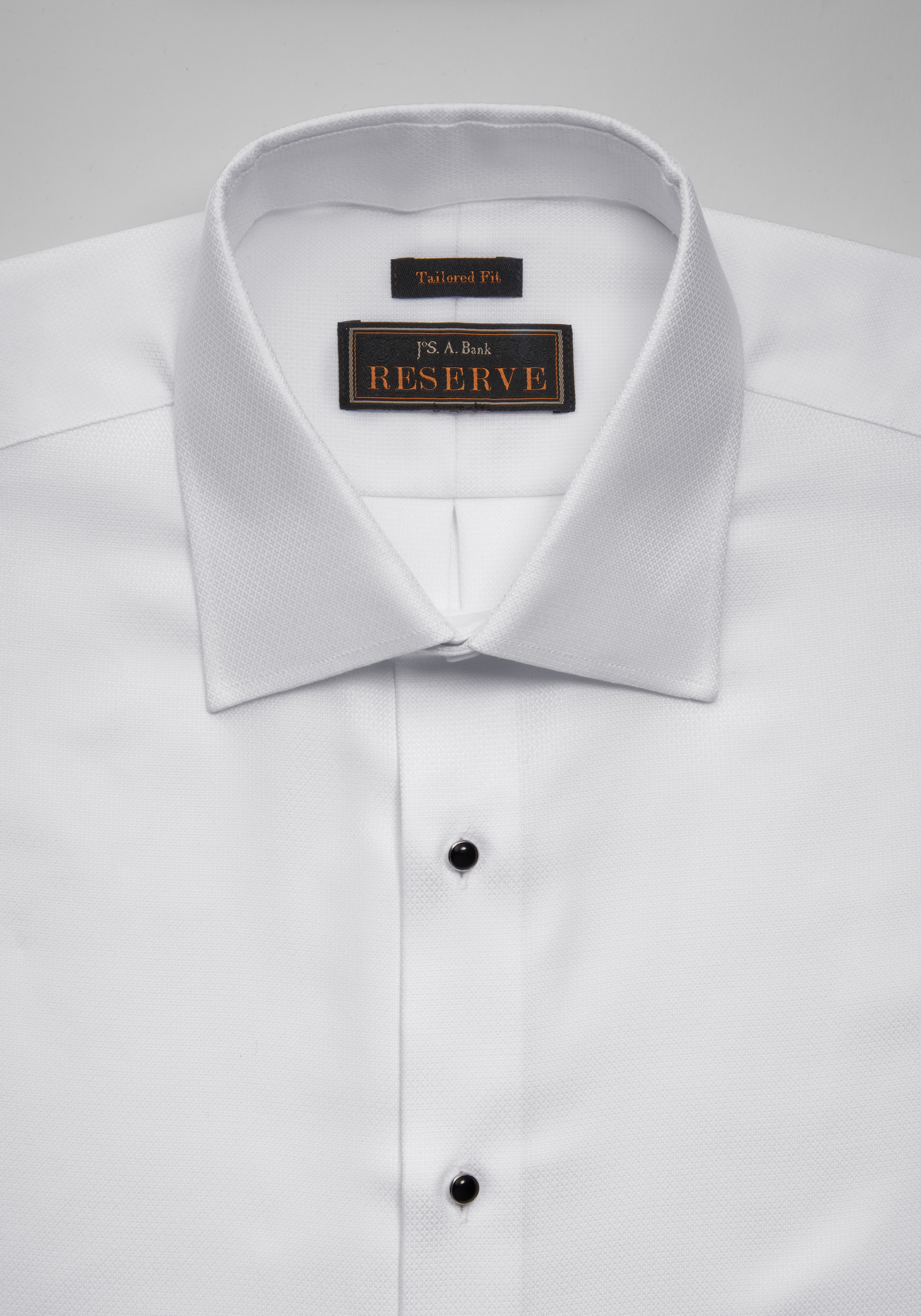 Reserve Collection Tailored Fit Spread Collar French Cuff Formal Solid Dress Shirt