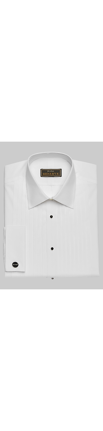 Reserve Collection Traditional Fit Wing Collar French Cuff Five-Pleat Formal Dress Shirt - Reserve Dress Shirts | Jos A Bank