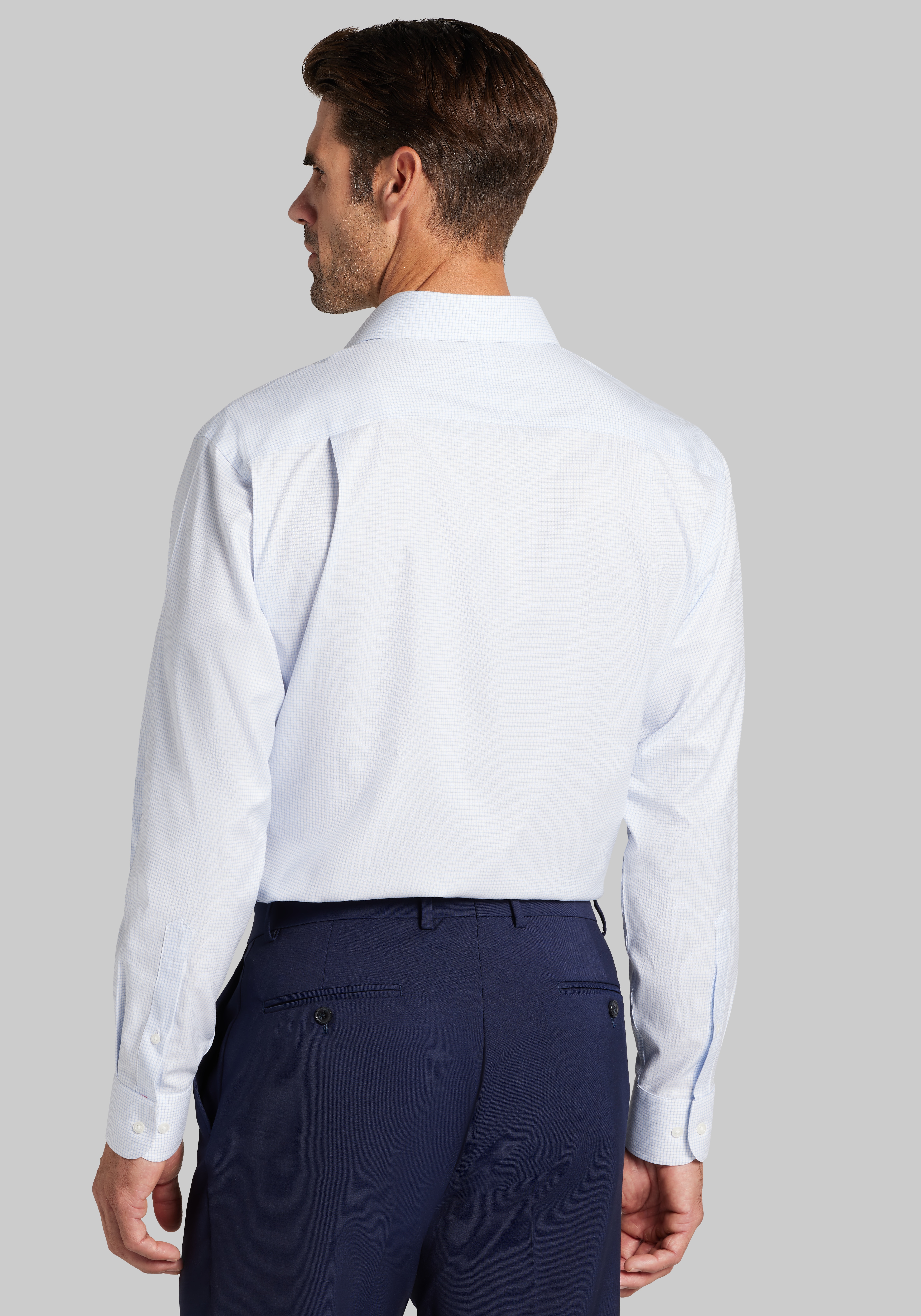 Traveler® Collection Traditional Fit Small Check Dress Shirt