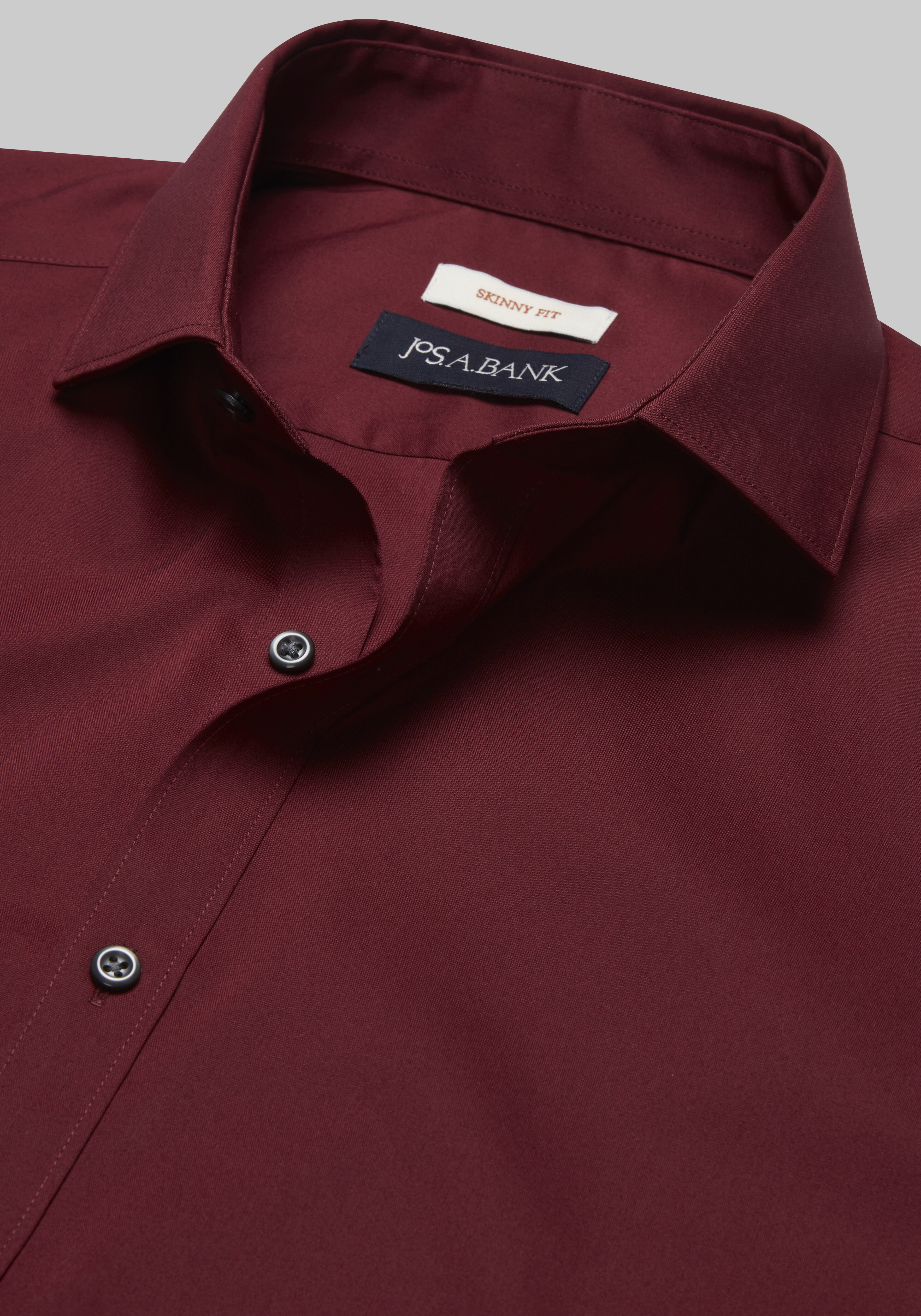 Jos. A. Bank Skinny Fit Spread Collar Solid Dress Shirt
