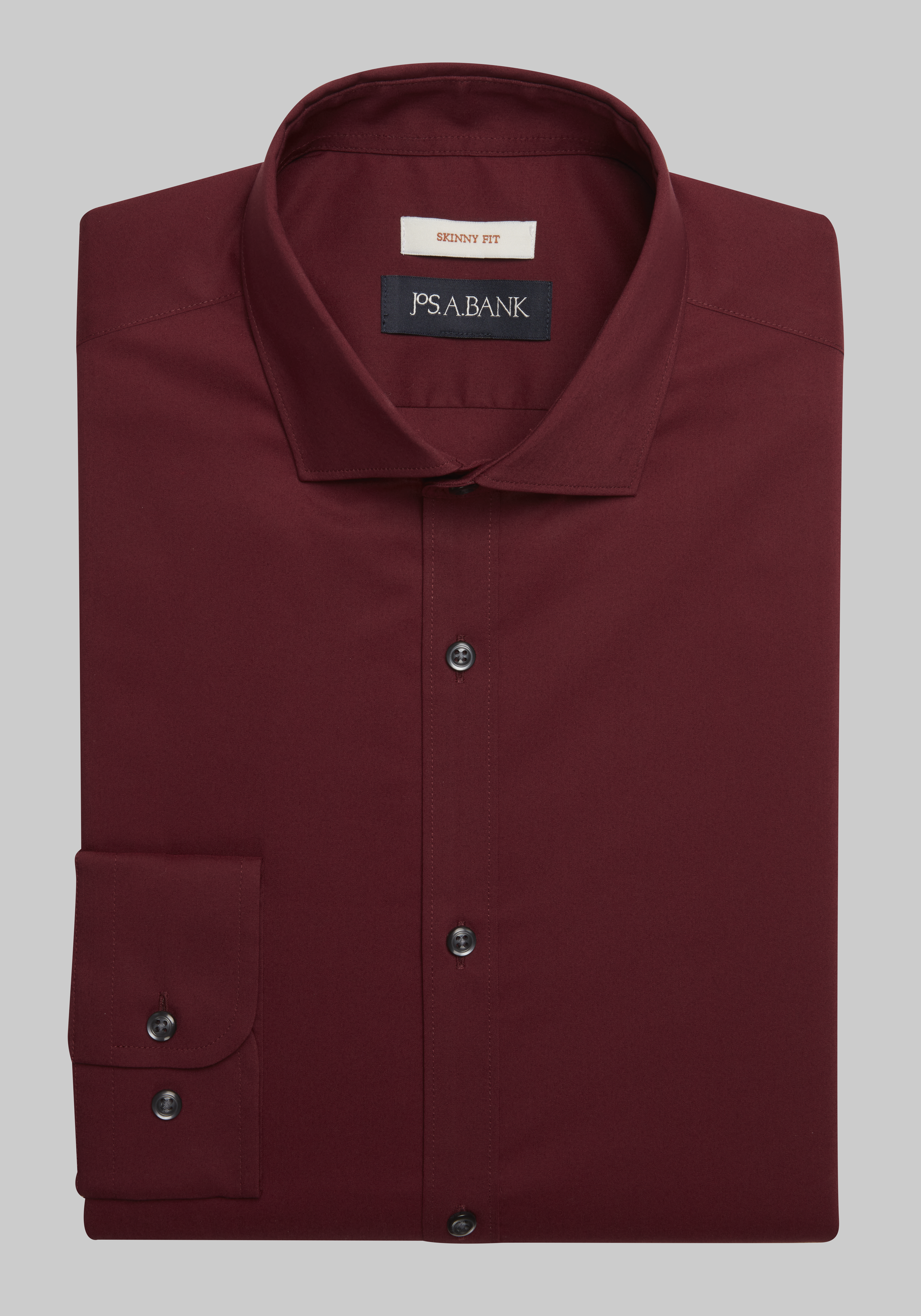 Jos. A. Bank Skinny Fit Spread Collar Solid Dress Shirt