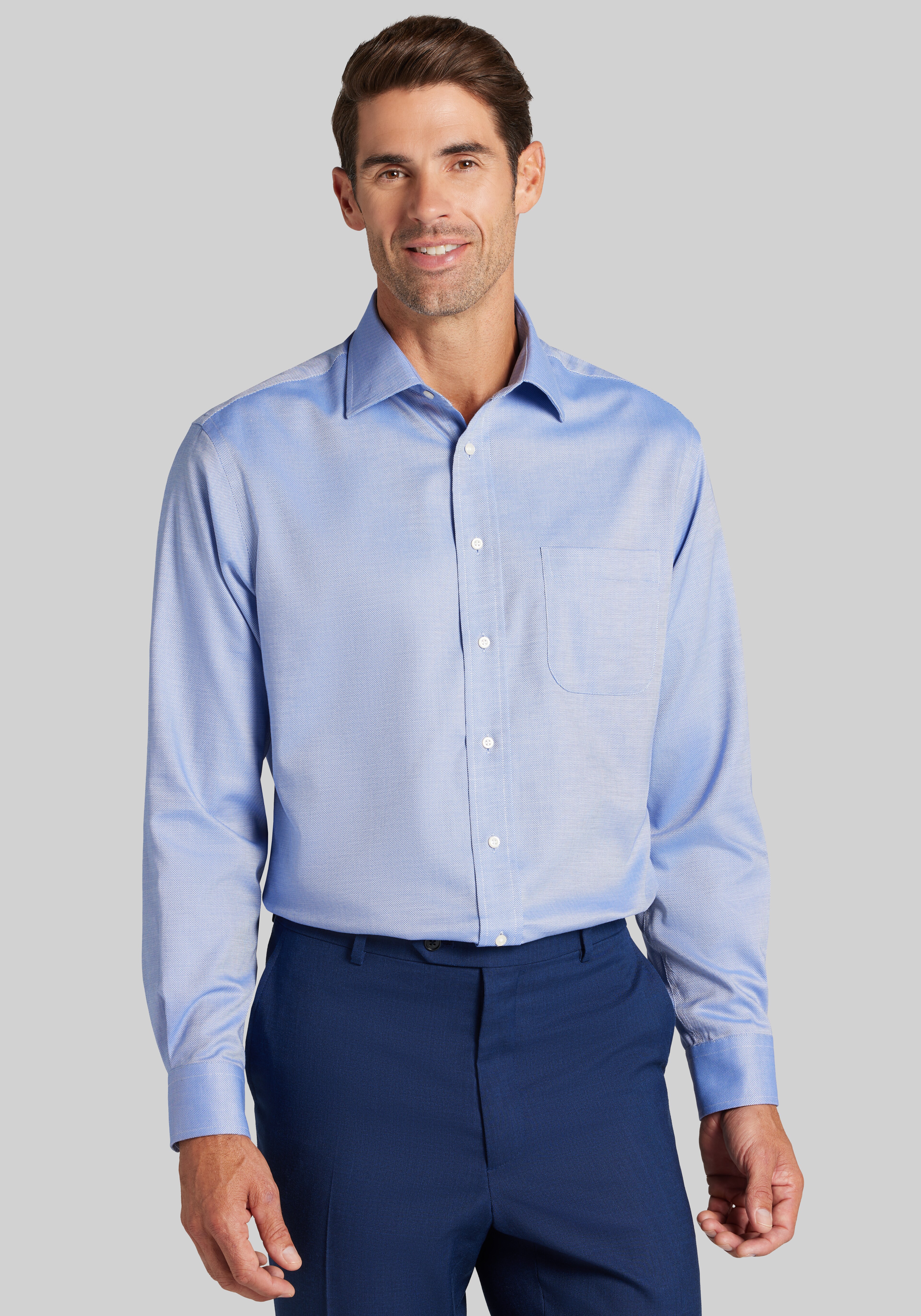 Joseph A. Bank Tailored Fit Spread Collar Dress Shirt - Big & Tall