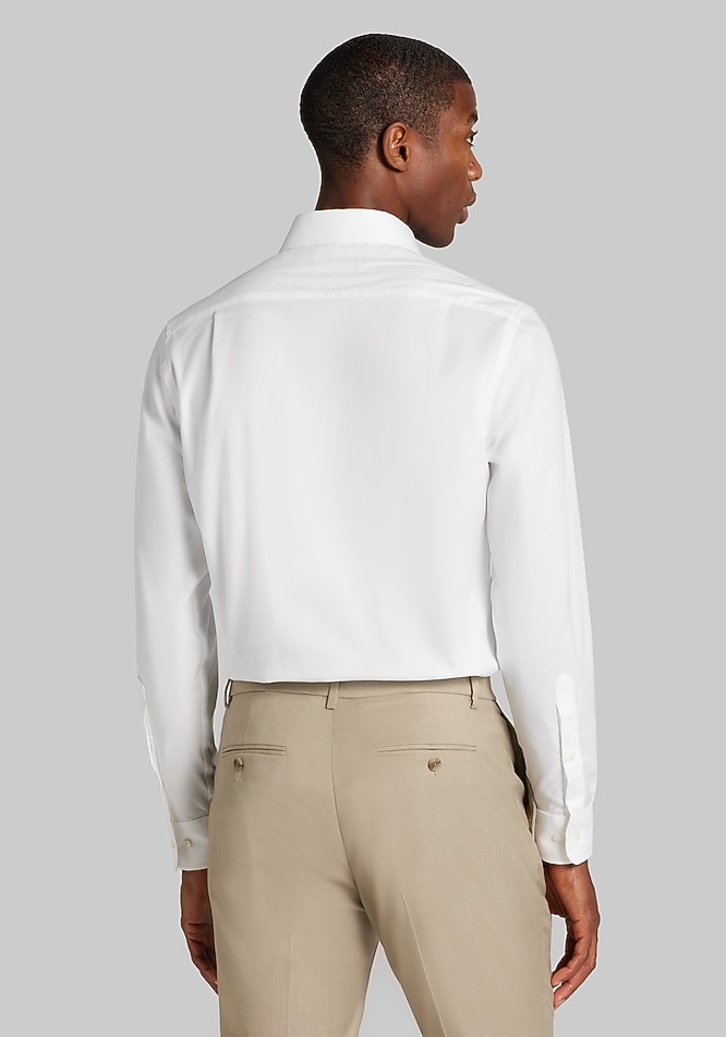 Oxford Shirt Lands End Mens White Dress Shirts Bank Slim Fit Spread Collar  Dress Shirt Missionary Package Jos A Bank