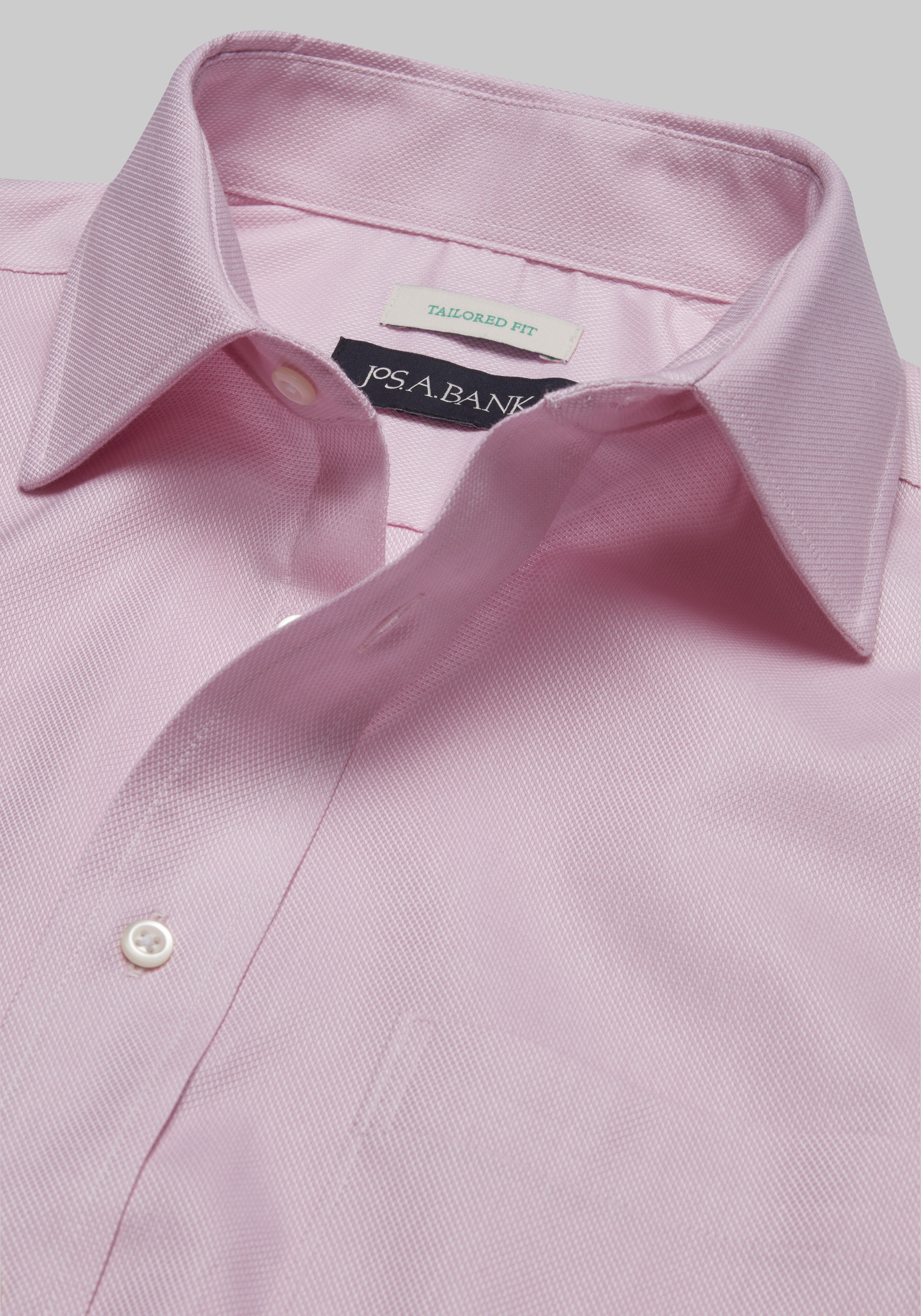 Jos. A. Bank Tailored Fit Spread Collar Textured Solid Dress Shirt CLEARANCE