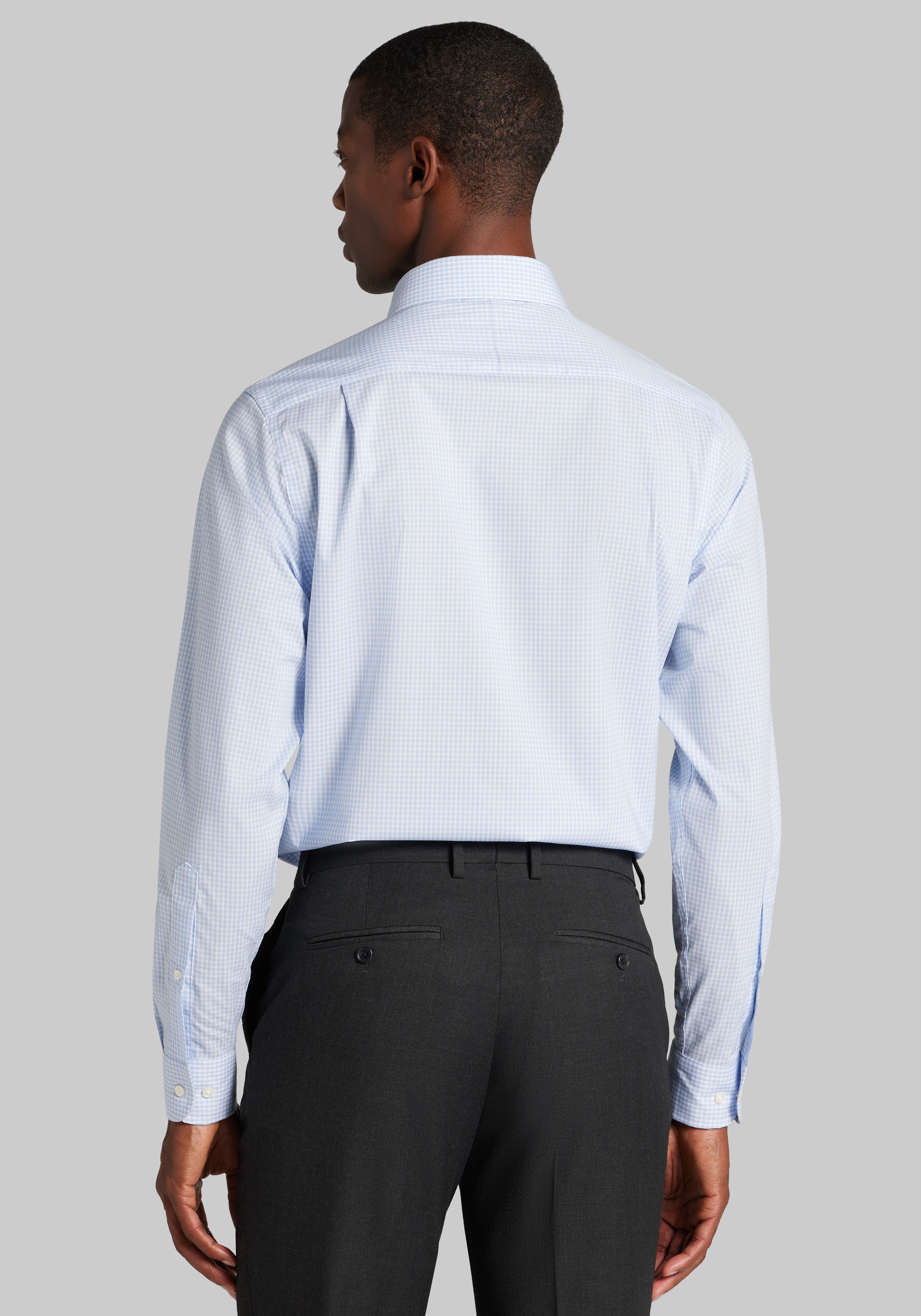 Jos. A Bank Comfort Stretch Slim Fit Mini Grid Dress Shirt