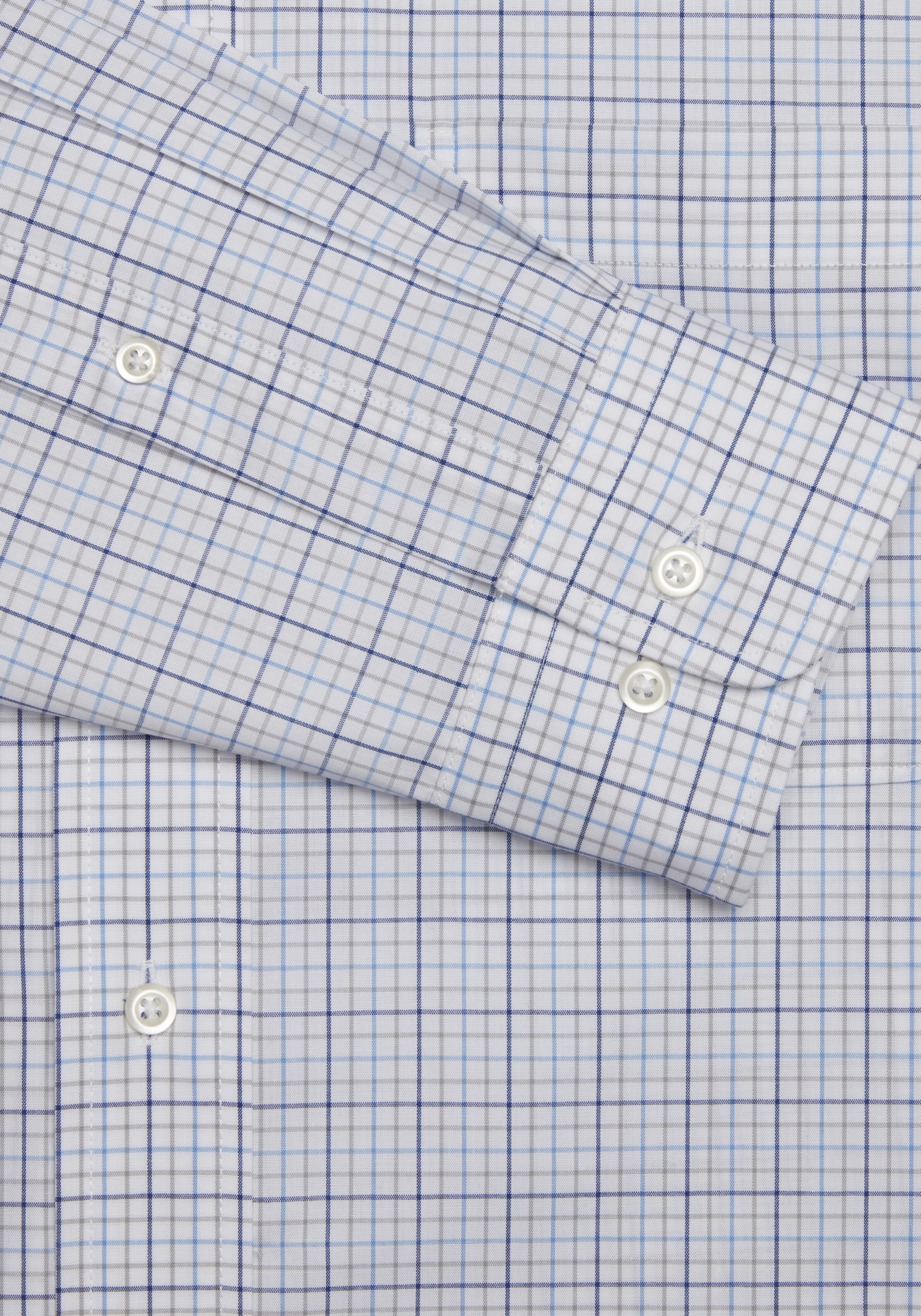 Jos. A. Bank Tailored Fit Button-Down Collar Double Grid Dress Shirt CLEARANCE