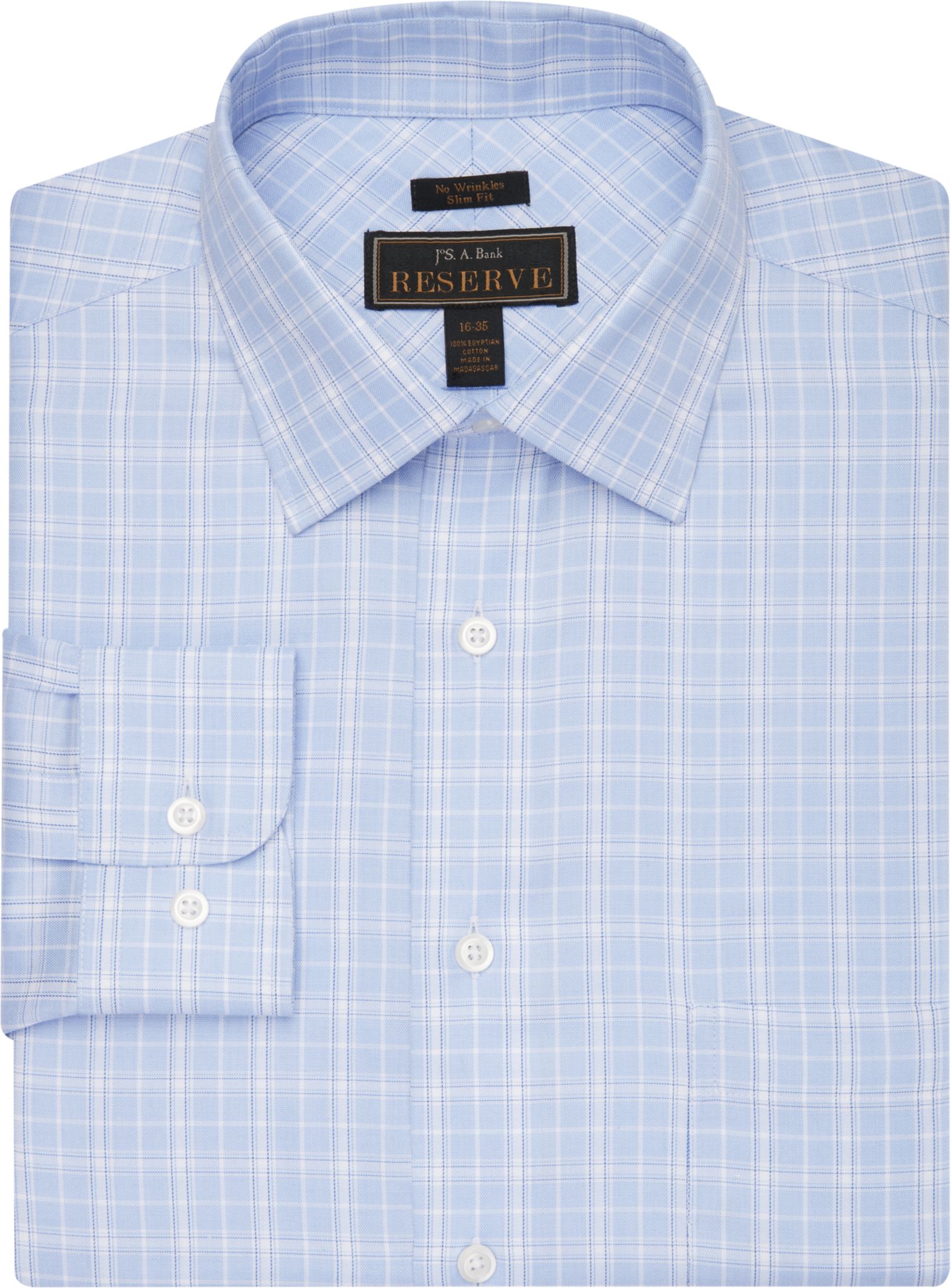 blue checkered dress shirt