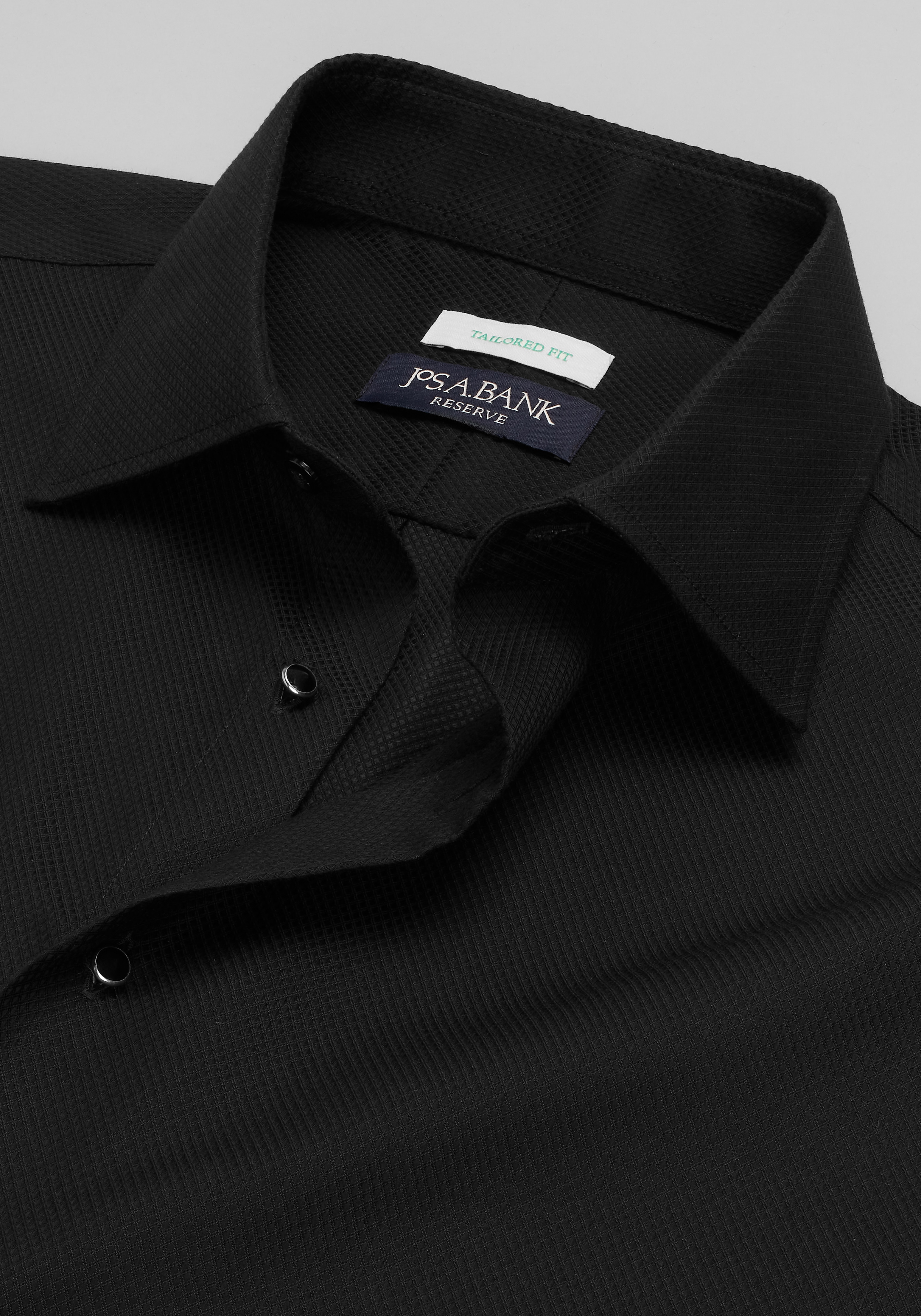 Reserve Collection Tailored Fit Textured Formal Dress Shirt