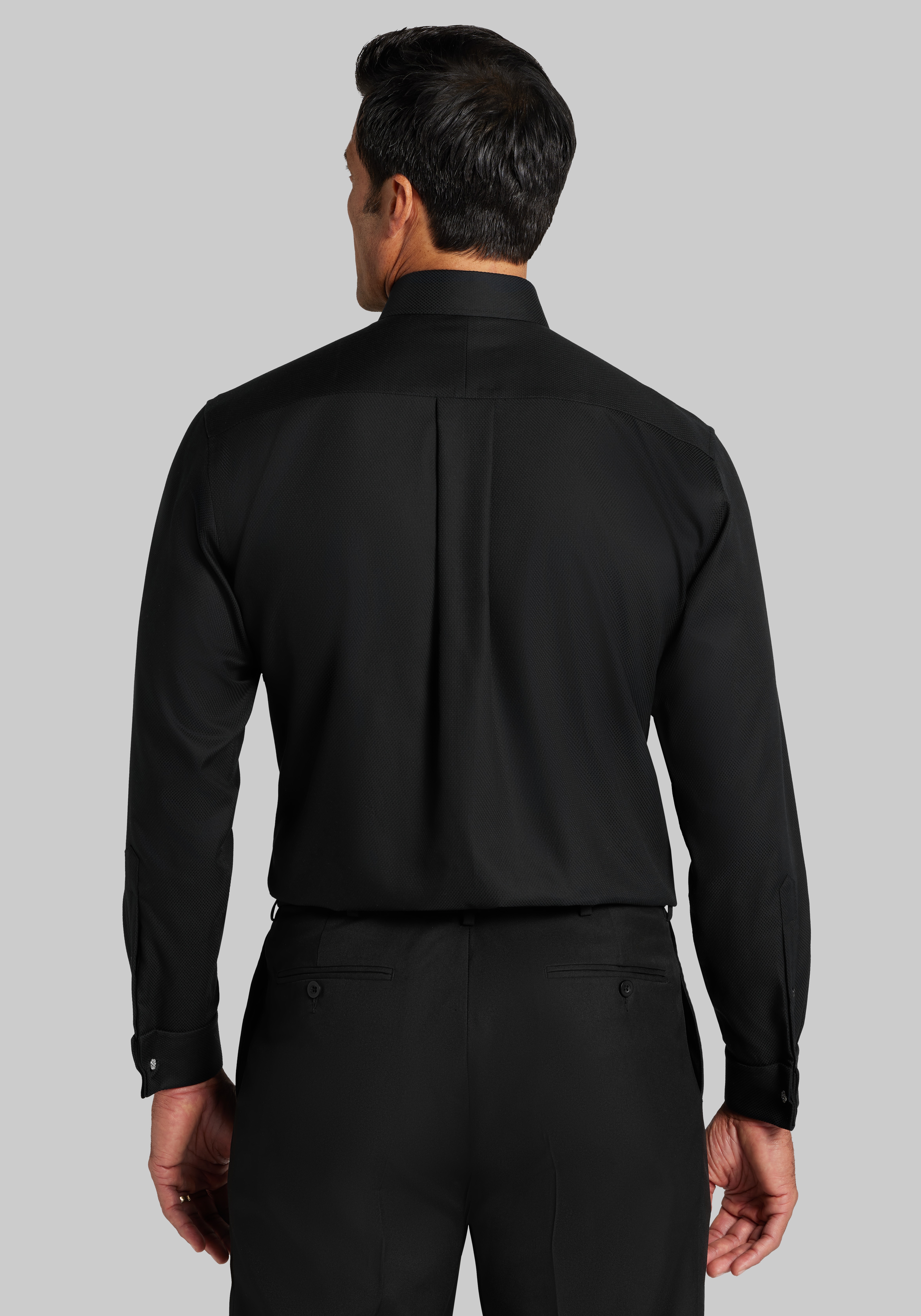 Reserve Collection Tailored Fit Textured Formal Dress Shirt