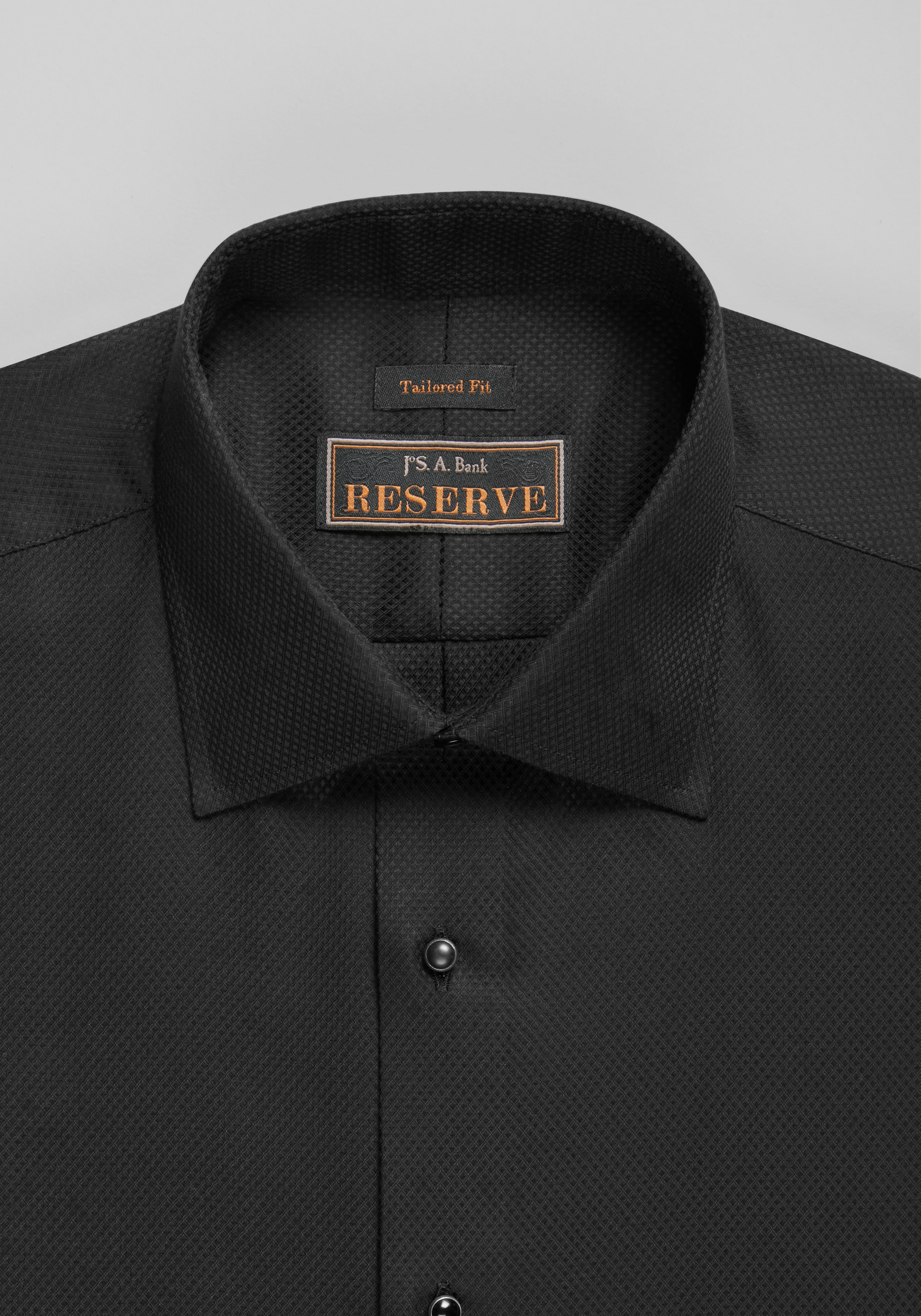Reserve Collection Tailored Fit Spread Collar French Cuff Formal Solid Dress Shirt