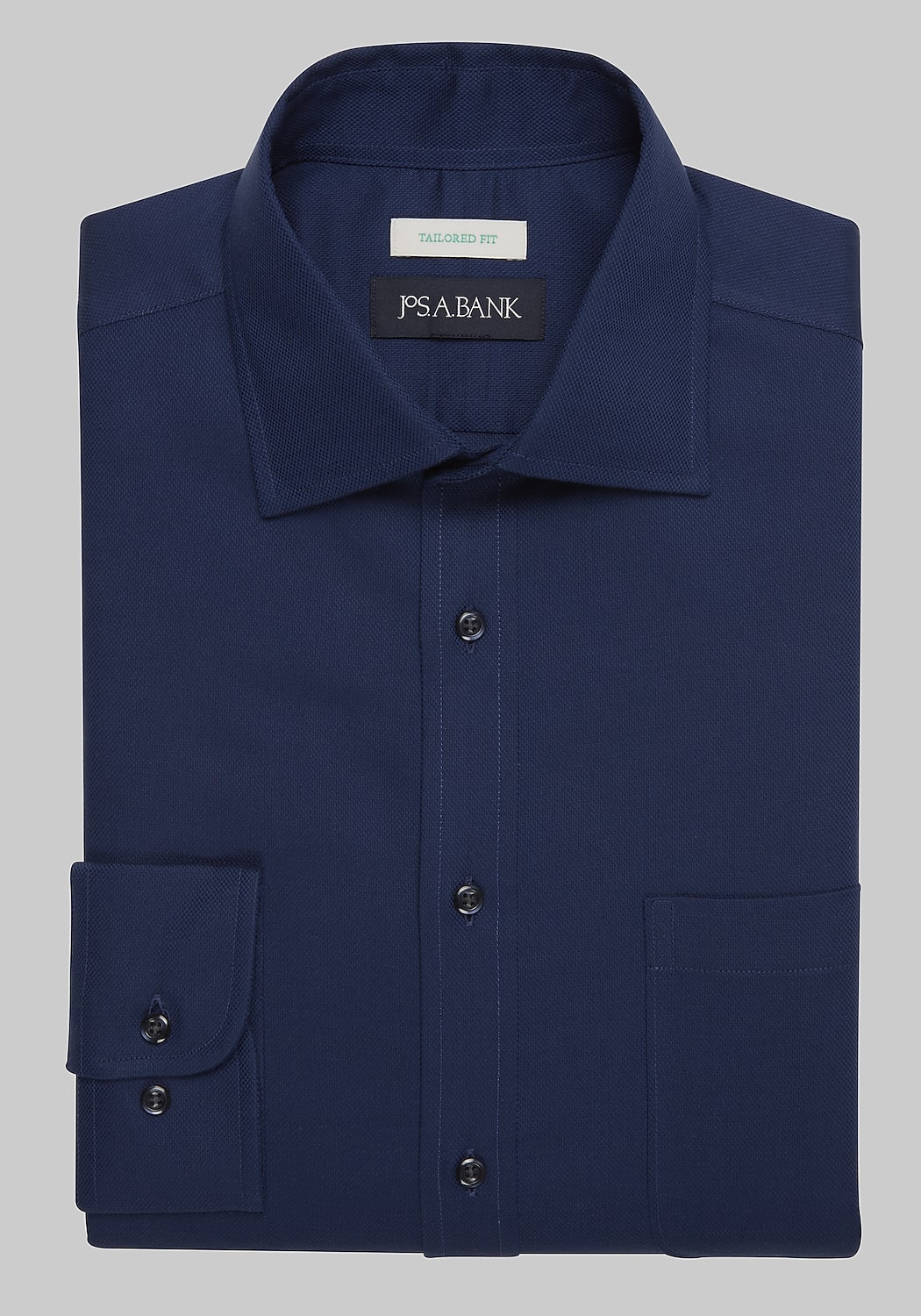 Jos. A. Bank Tailored Fit Textured Solid Dress Shirt