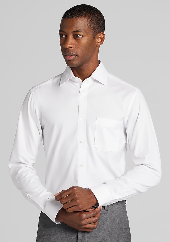 green emerald velvet dress Men Ceremonia Formal Cotton Shirt Collarless Slim Fit Turkey #HB 33 White/Black, Men's, Size: 2XL,18-18.5 Neck