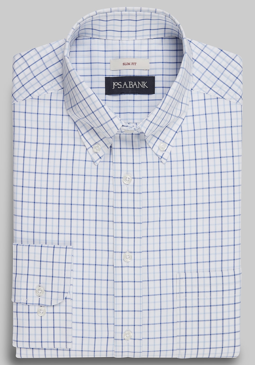 Jos. A. Bank Slim Fit Button-Down Collar Tattersall Dress Shirt - Big & Tall CLEARANCE