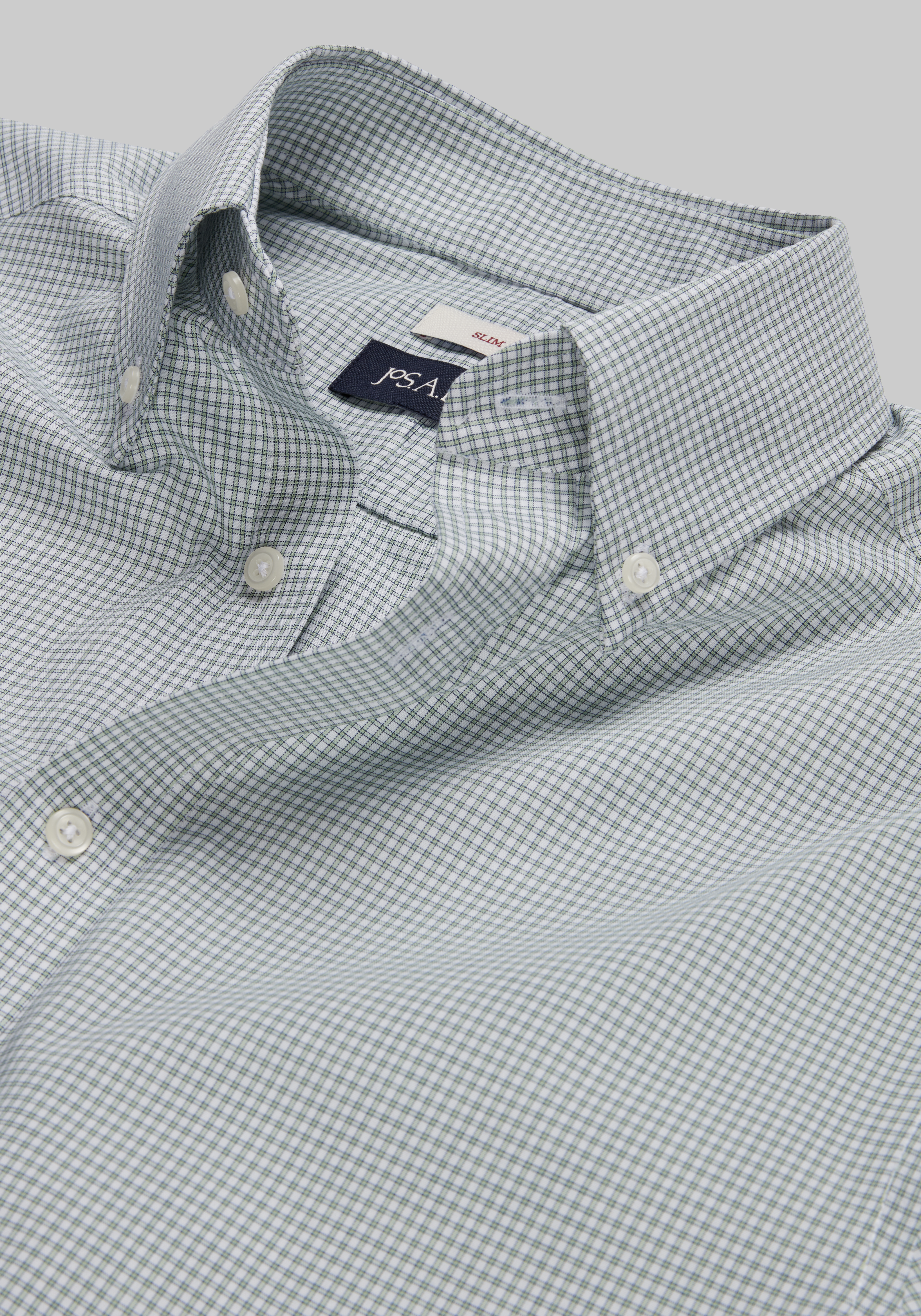 Jos. A. Bank Slim Fit Button-Down Collar Check Dress Shirt CLEARANCE